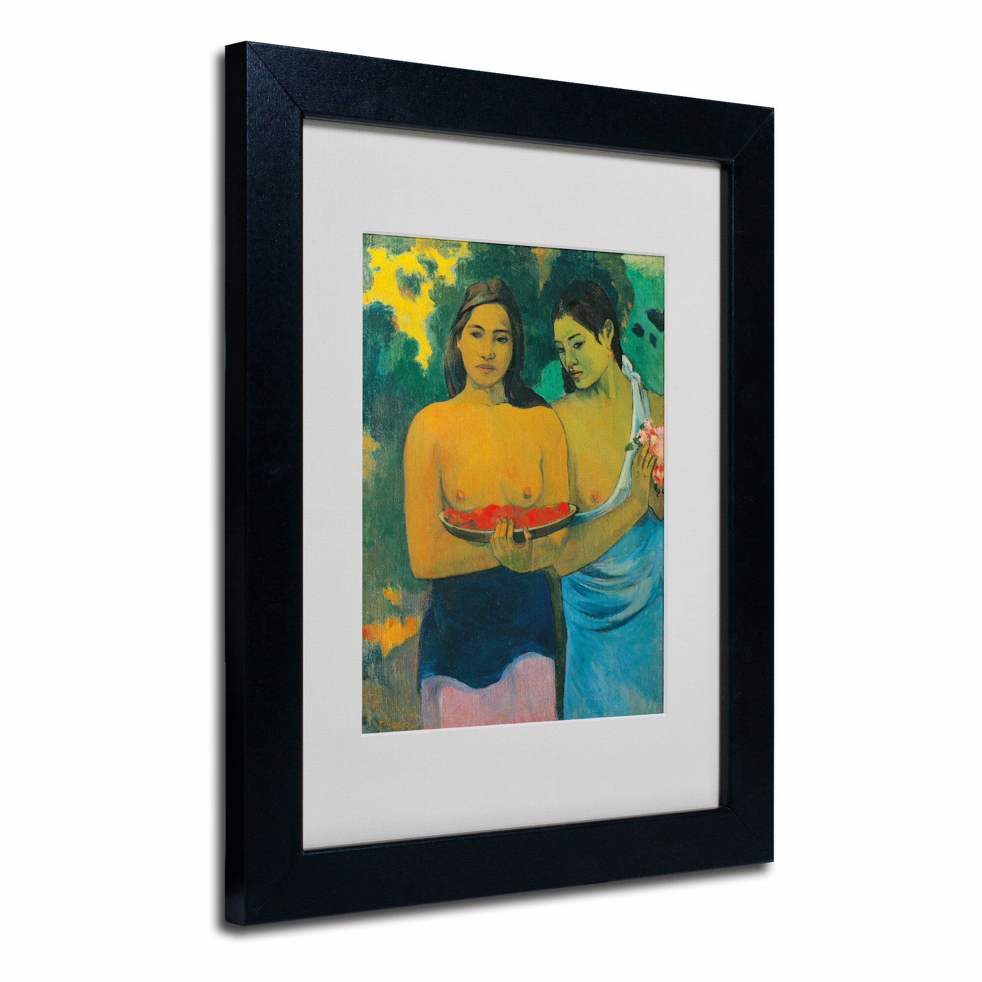 Trademark Art Two Tahitian Women 1899 By Paul Gauguin Framed Painting   Trademark Fine Art Two Tahitian Women 1899 By Paul Gauguin Framed Painting Print BL01457 