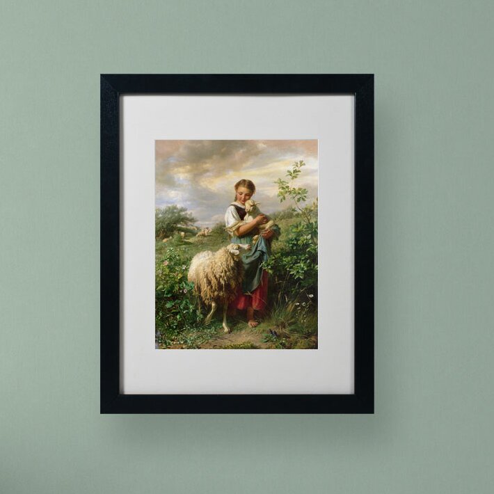 Trademark Art 'the Shepherdess 1866' By Johann Hofner Framed Painting 