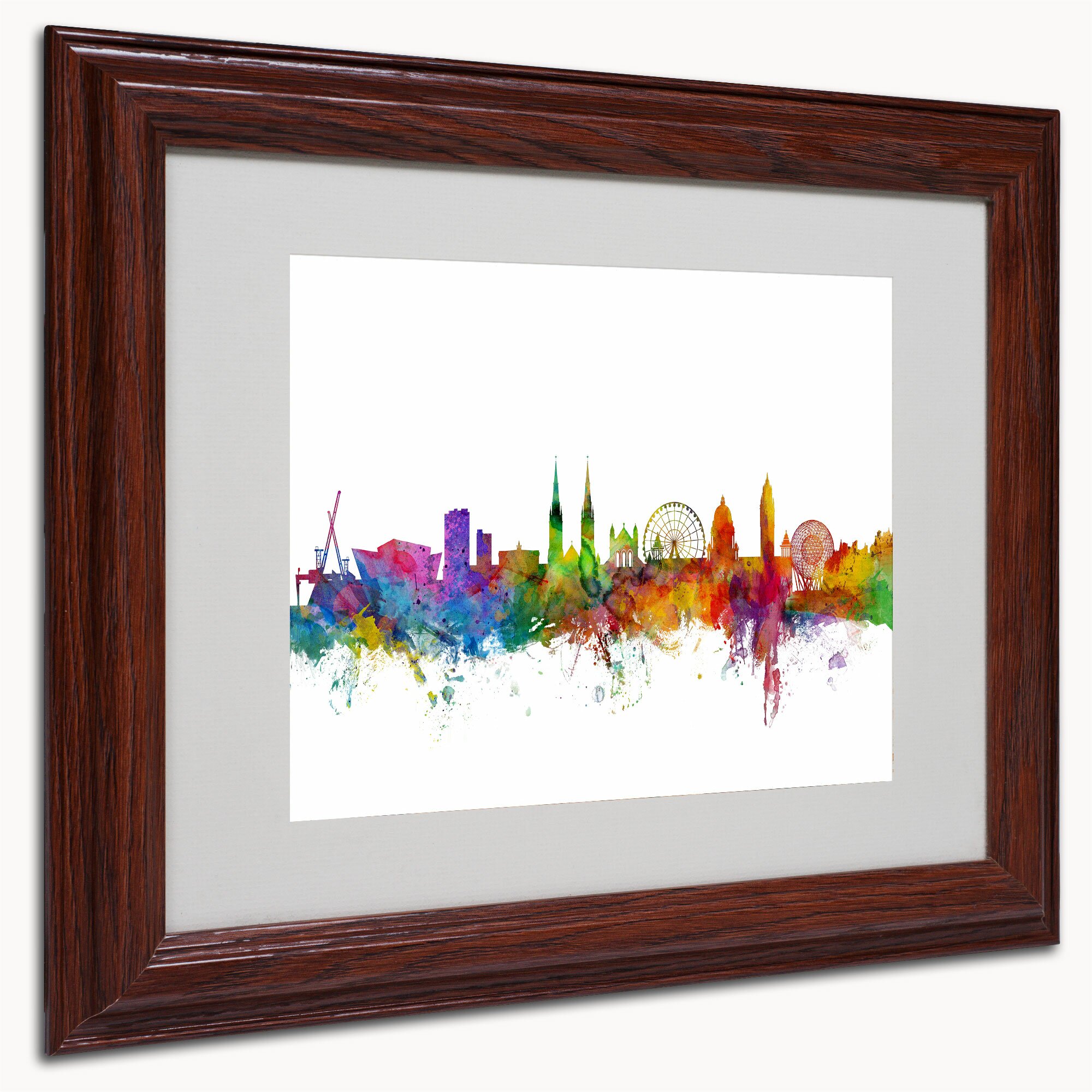 Trademark Art 'Belfast Northern Ireland Skyline II' by 