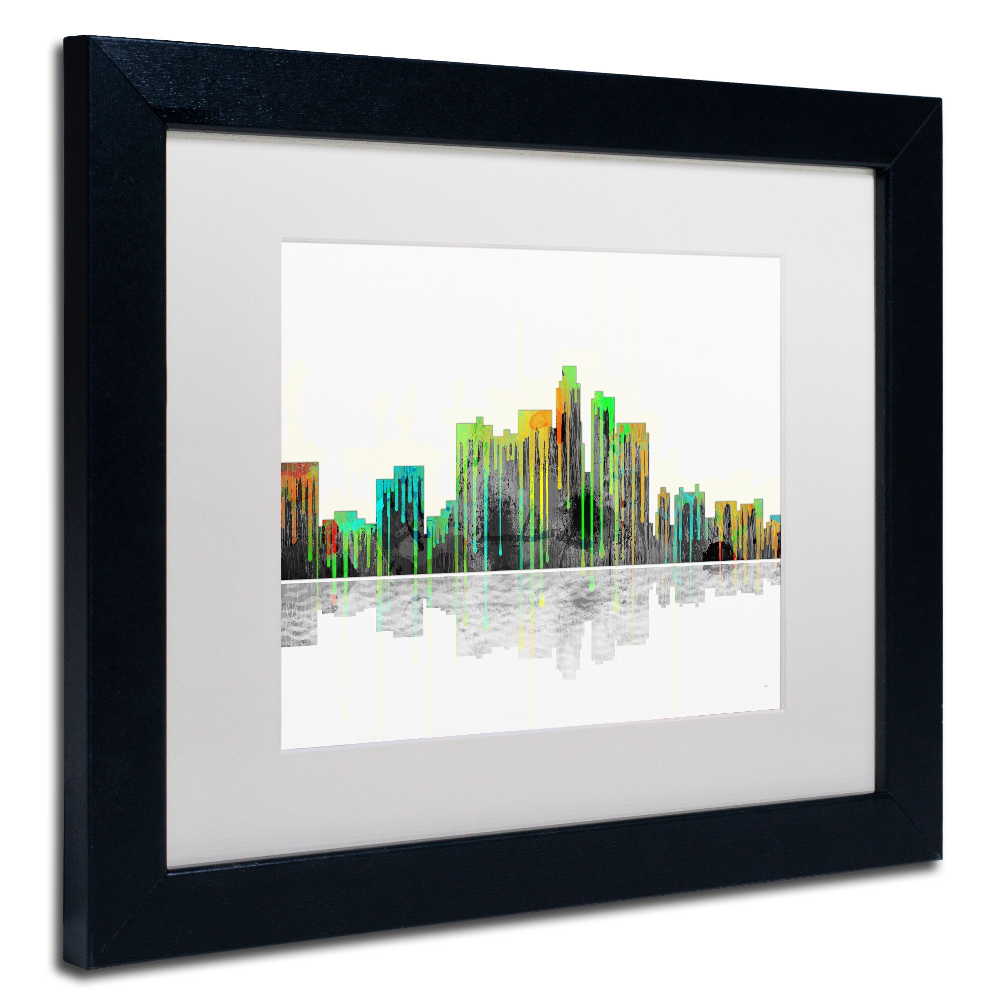 Los Angeles California Skyline by Marlene Watson Framed Graphic Art by ...