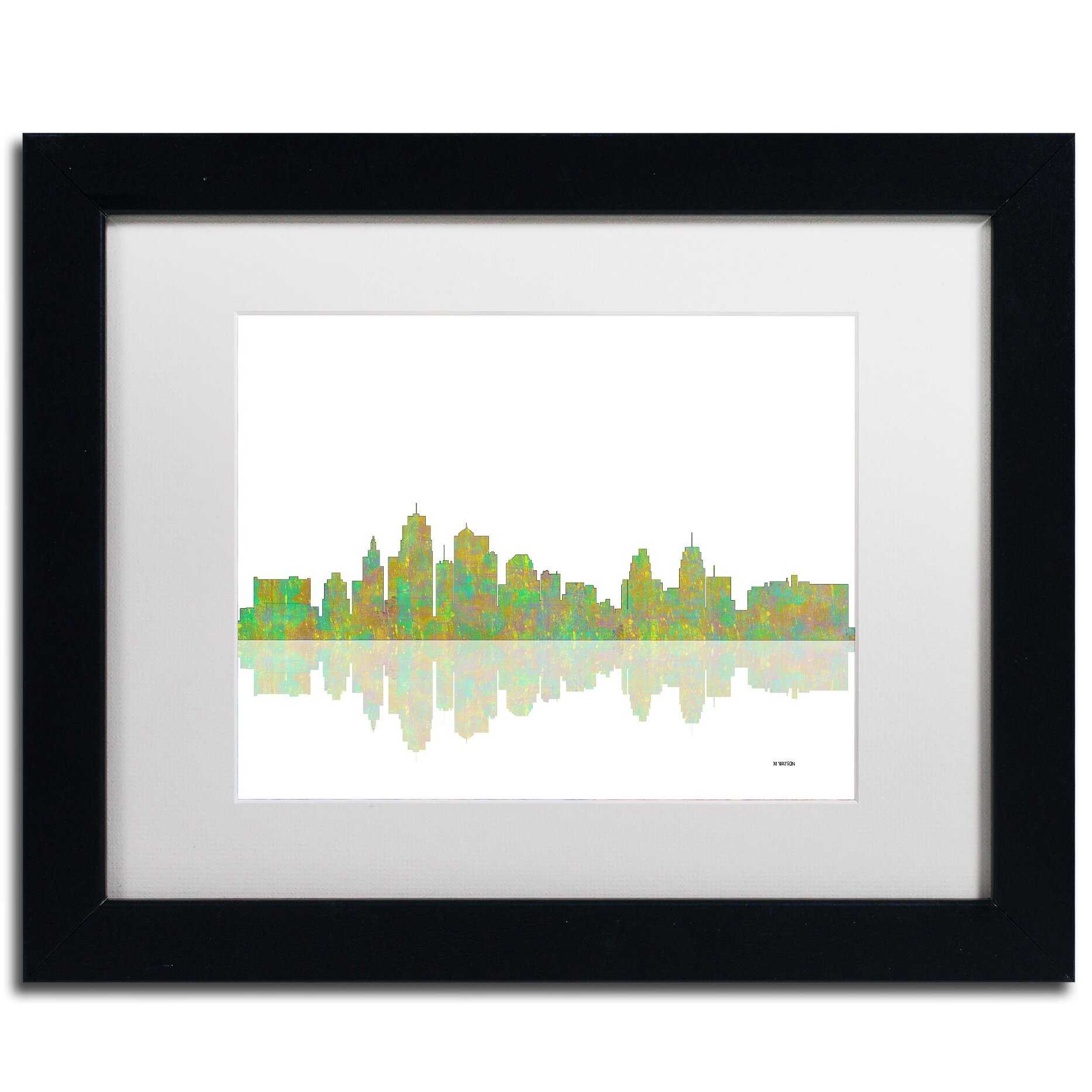 Trademark Art Kansas City Missouri Skyline by Marlene ...