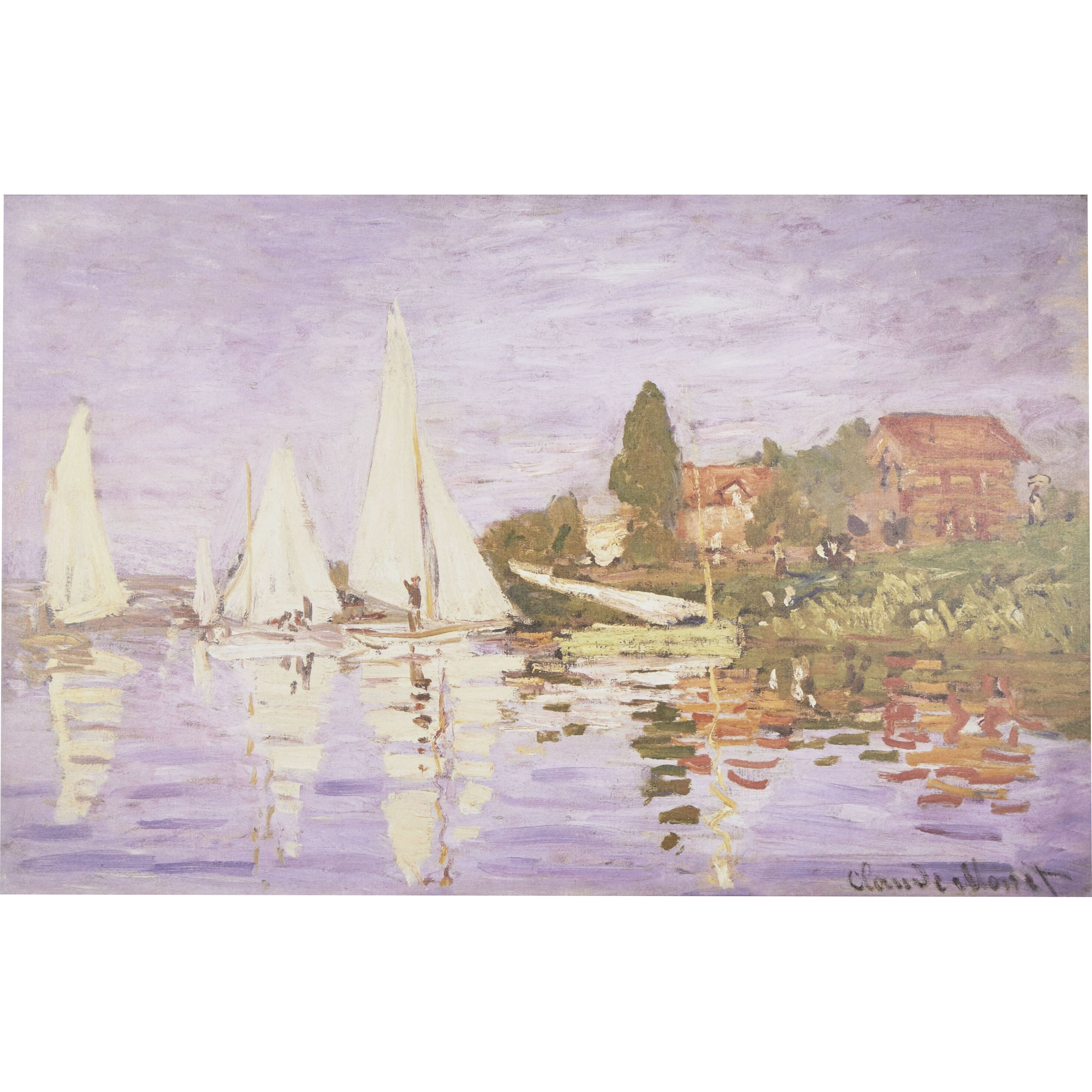 Trademark Art Regatta at Argenteuil by Claude Monet Painting Print on ...