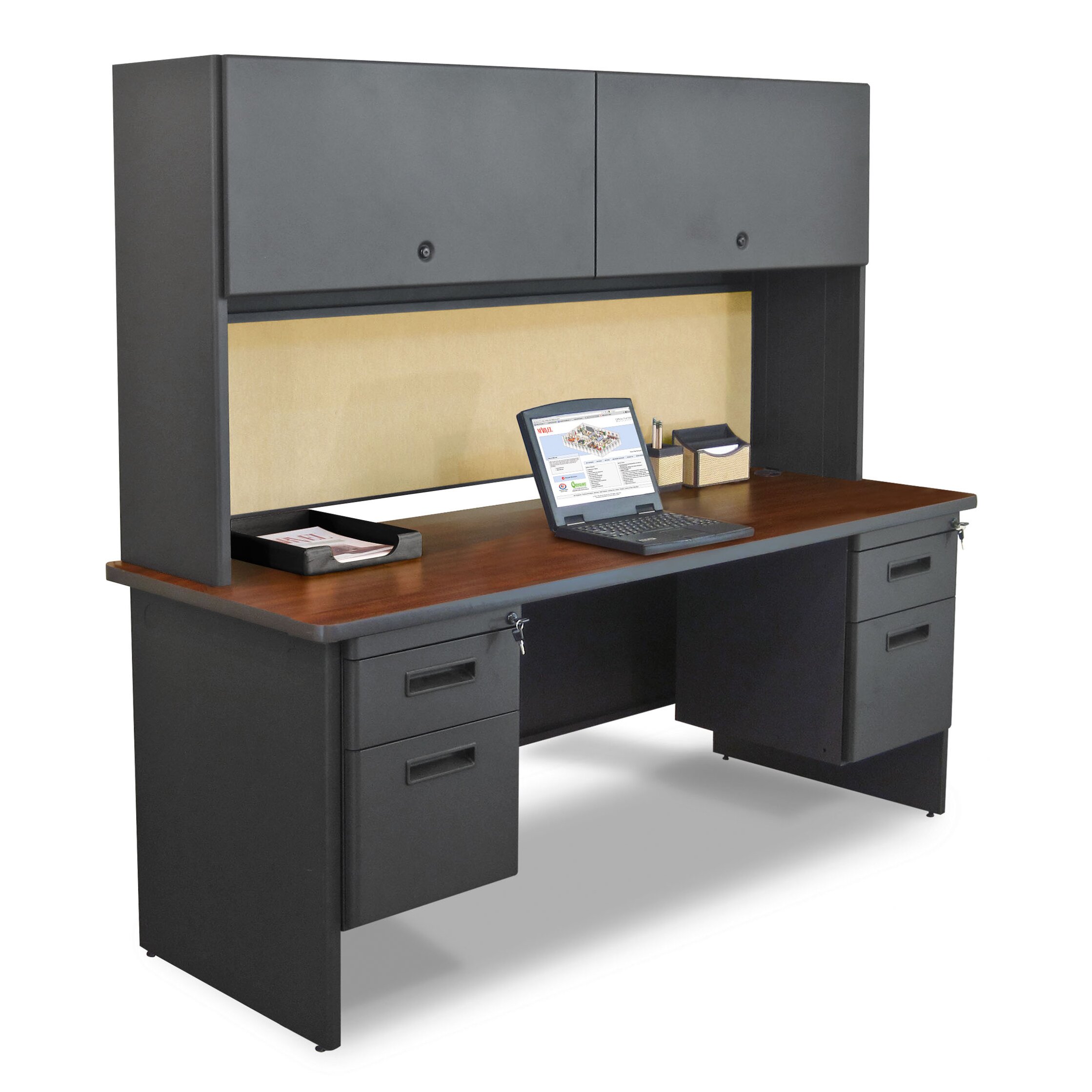 Marvel Office Furniture Pronto Computer Desk with Hutch | Wayfair