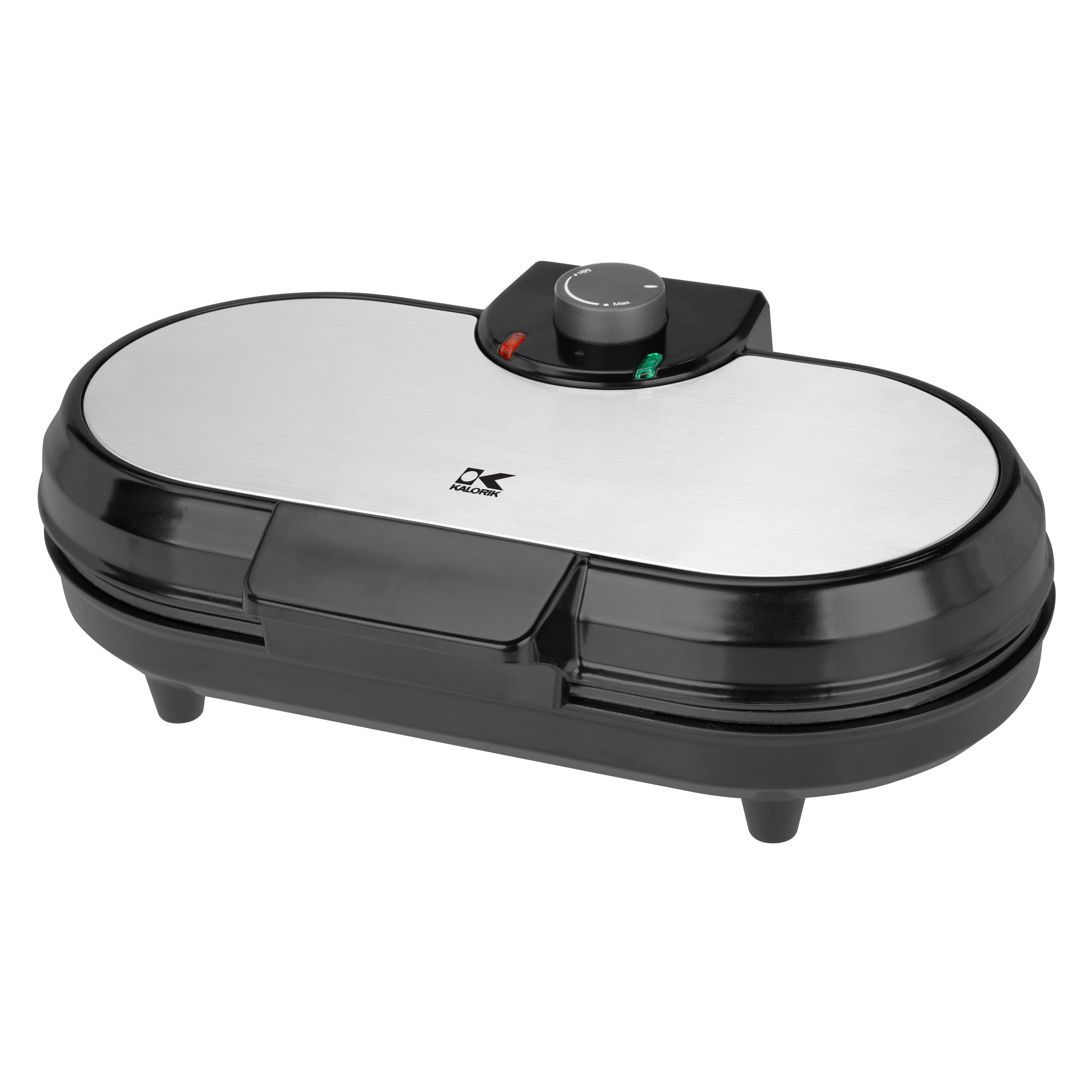 Kalorik Black and Stainless Steel Double Belgian Waffle Maker & Reviews
