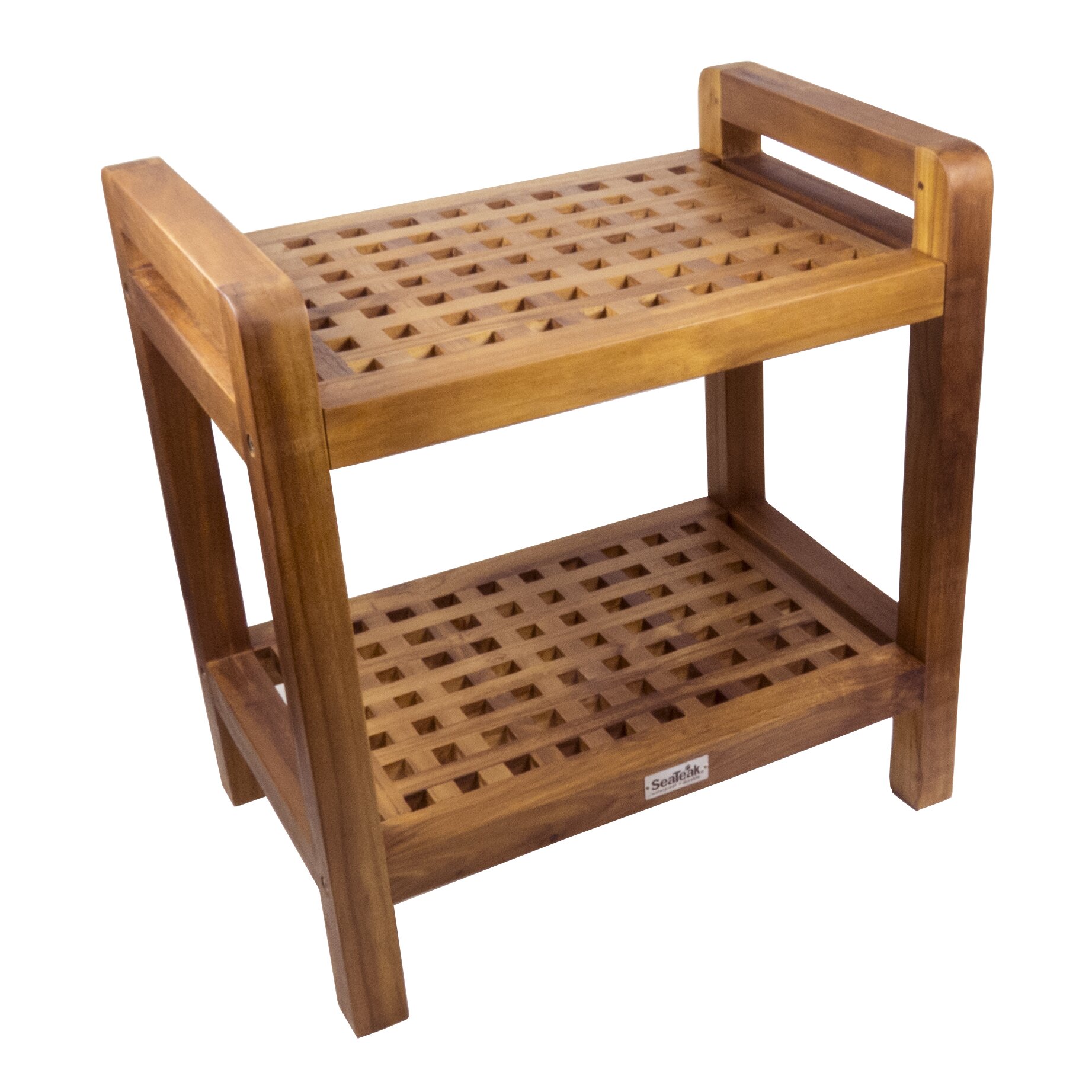 SeaTeak Teak Free Standing Shower Bench | Wayfair