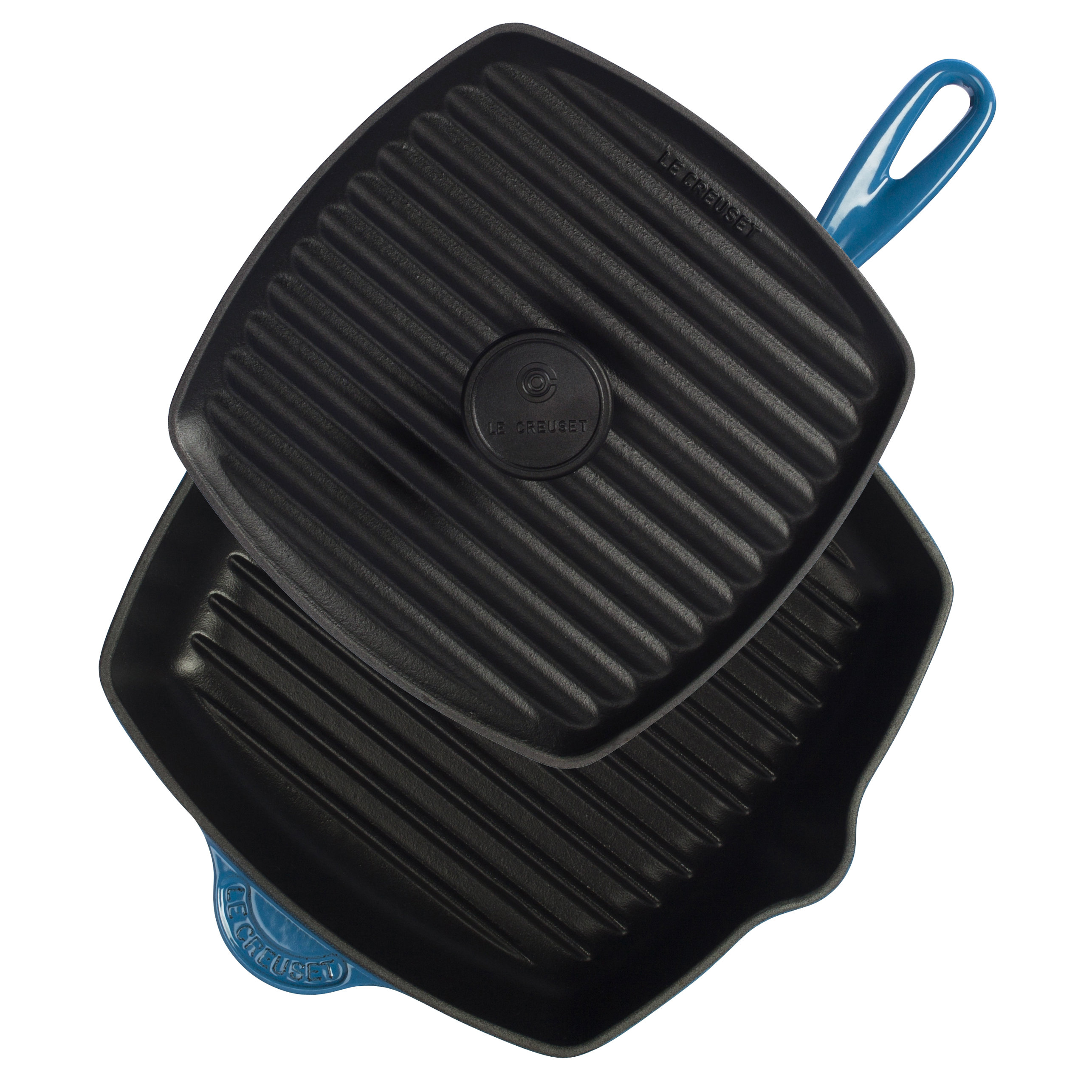 Le Creuset Cast Iron 10" Panini Pan and Skillet Grill Set & Reviews