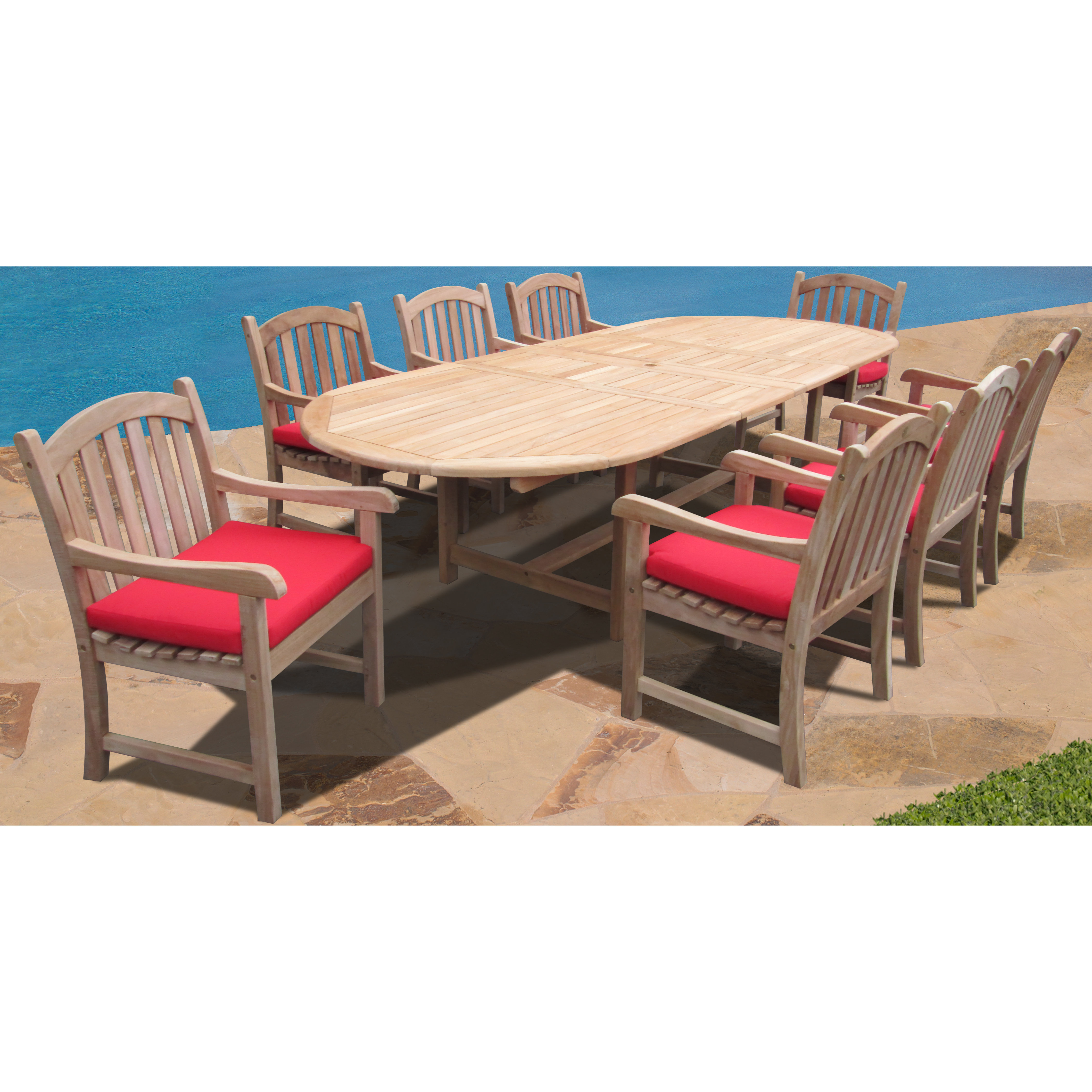 Forever Patio Verano 9 Piece Dining Set with Cushions & Reviews Wayfair