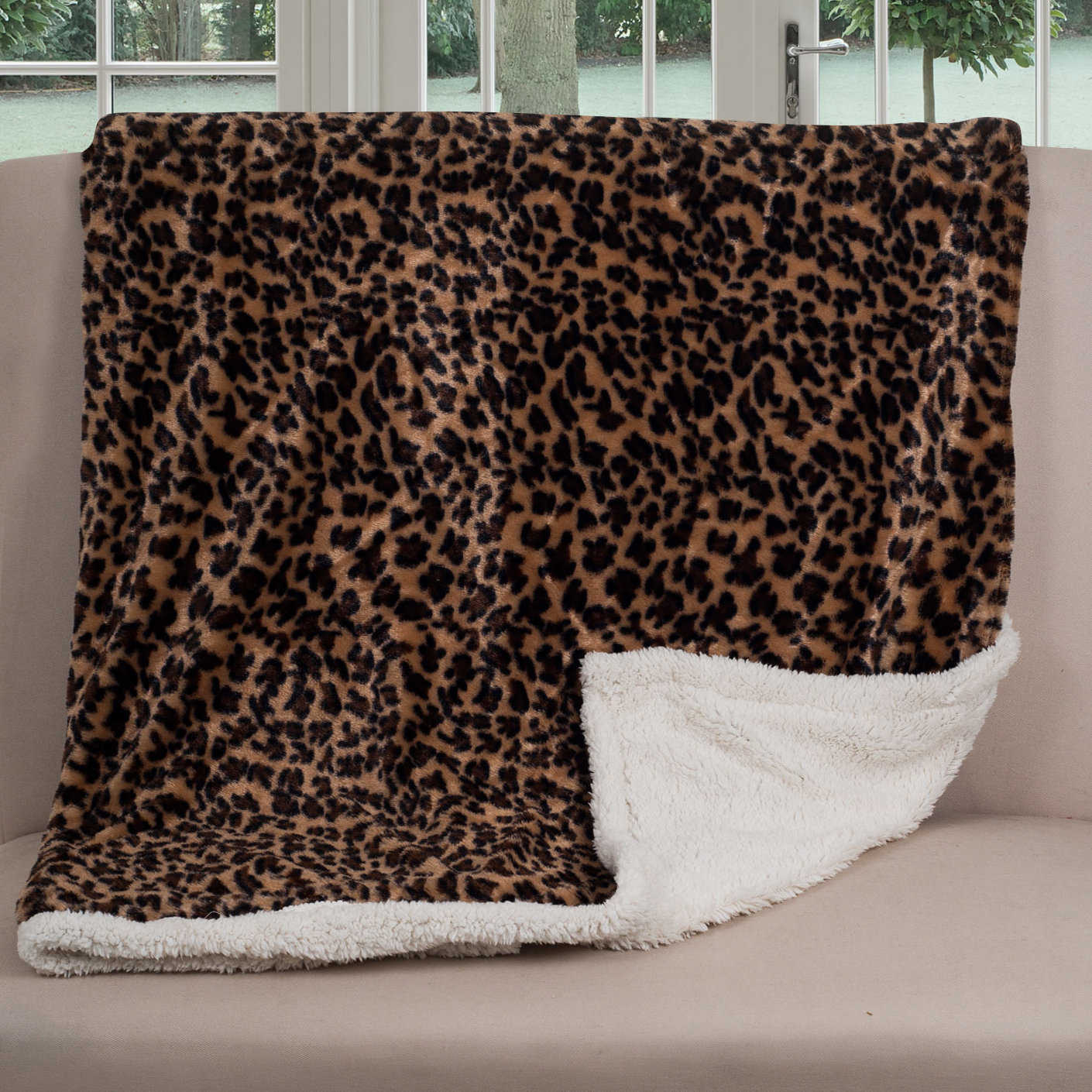 leopard fuzzy blanket