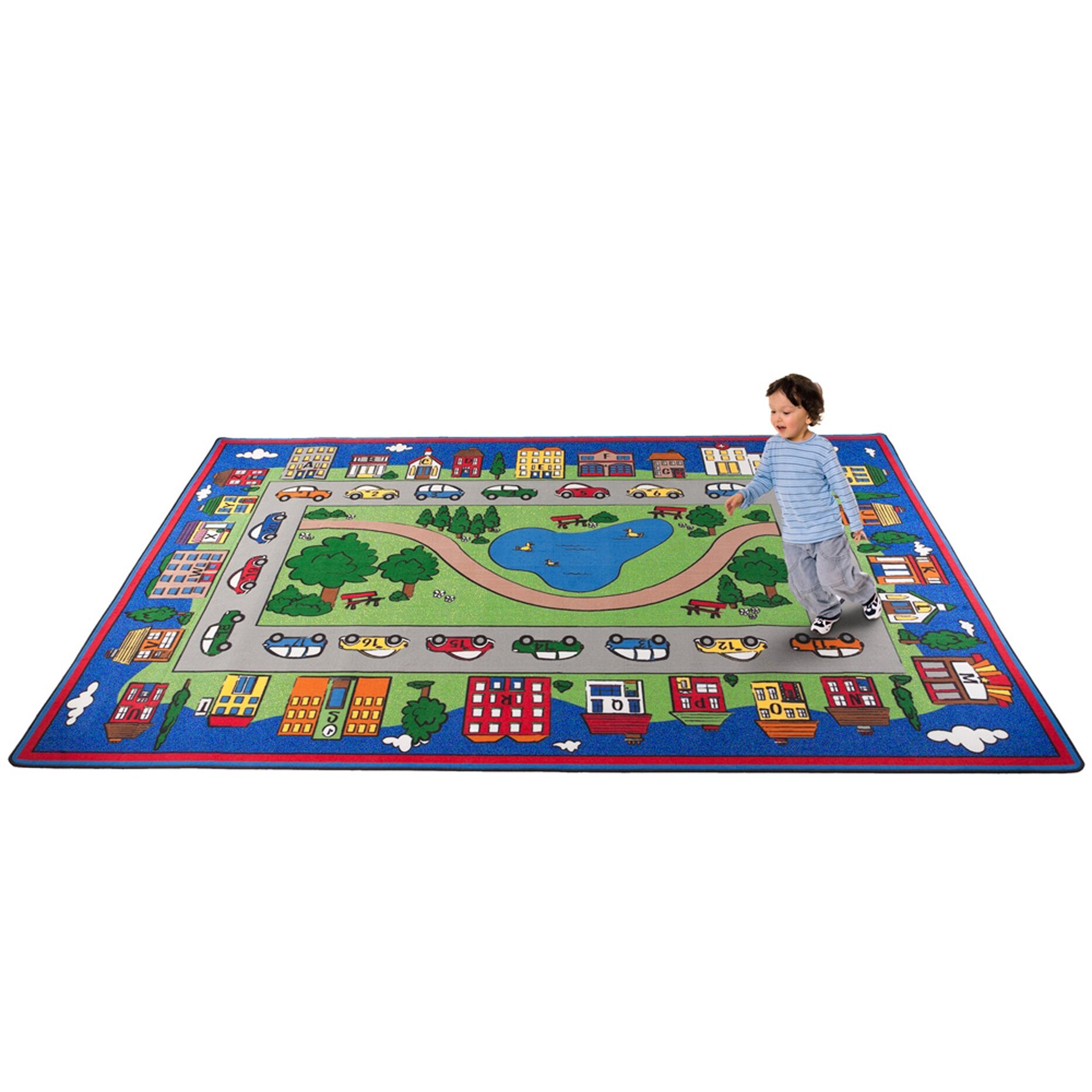 Kid Carpet Around Town Road Area Rug & Reviews | Wayfair