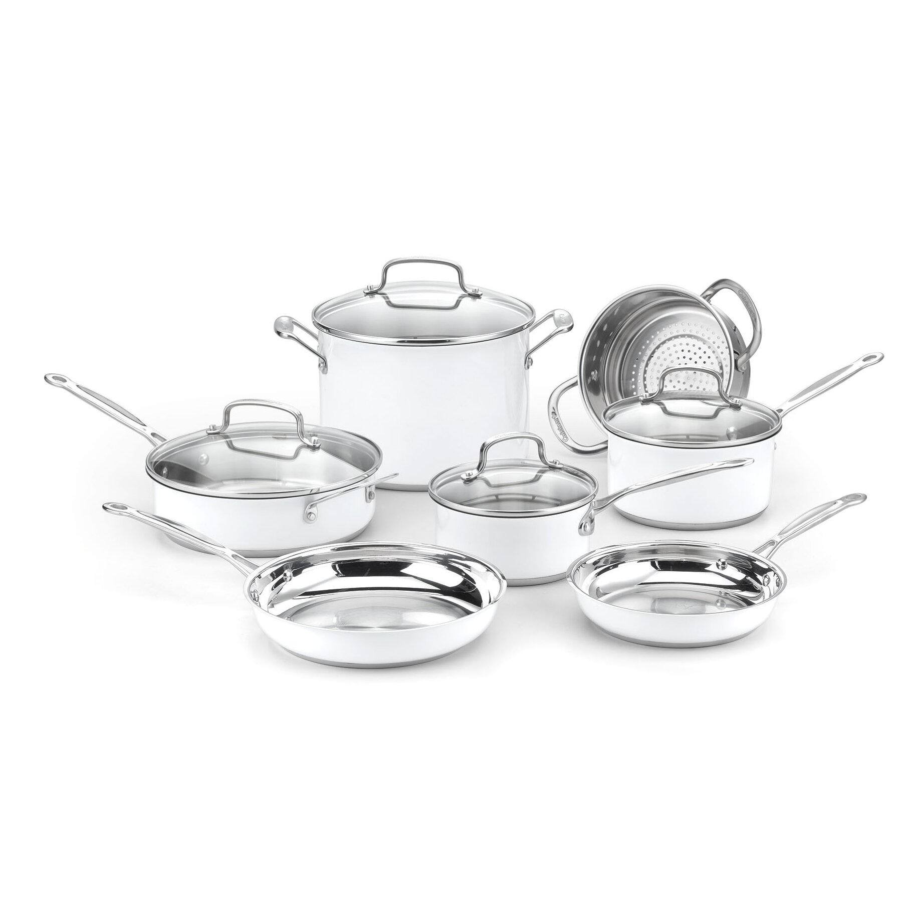 Cuisinart Chef's Classic 11 Piece Stainless Cookware Set | Wayfair Cuisinart Chef's Classic 11 Piece Stainless Steel Cookware Set