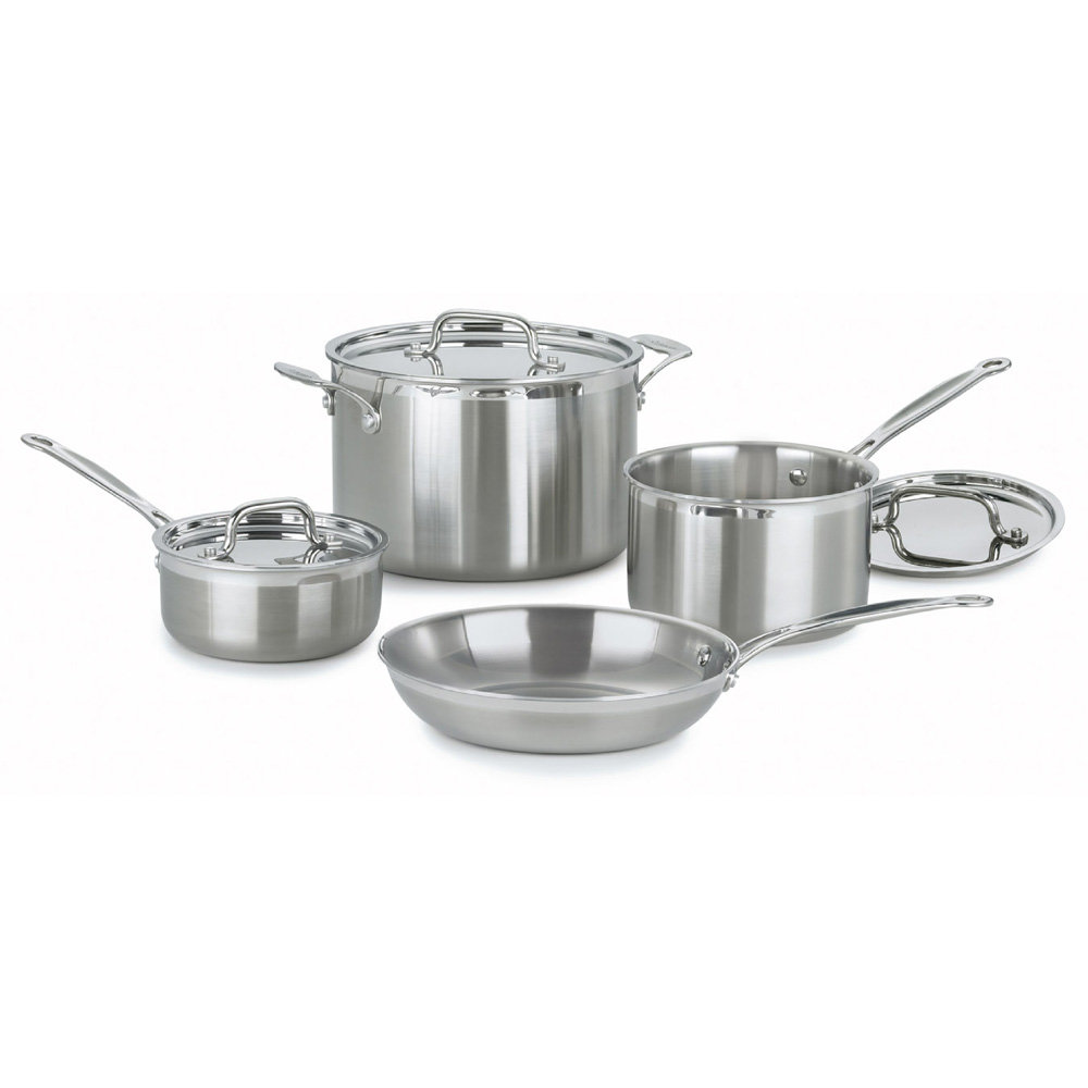 Cuisinart MultiClad Pro 7 Piece Cookware Set & Reviews ...