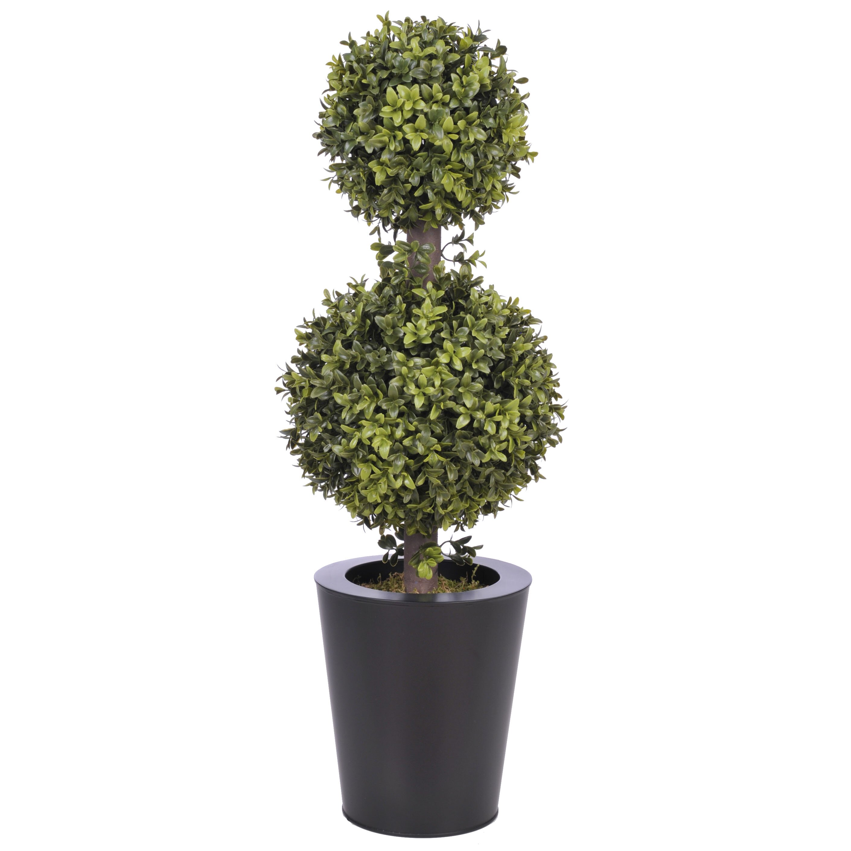 House of Silk Flowers Artificial Double Ball Topiary in Pot & Reviews ...