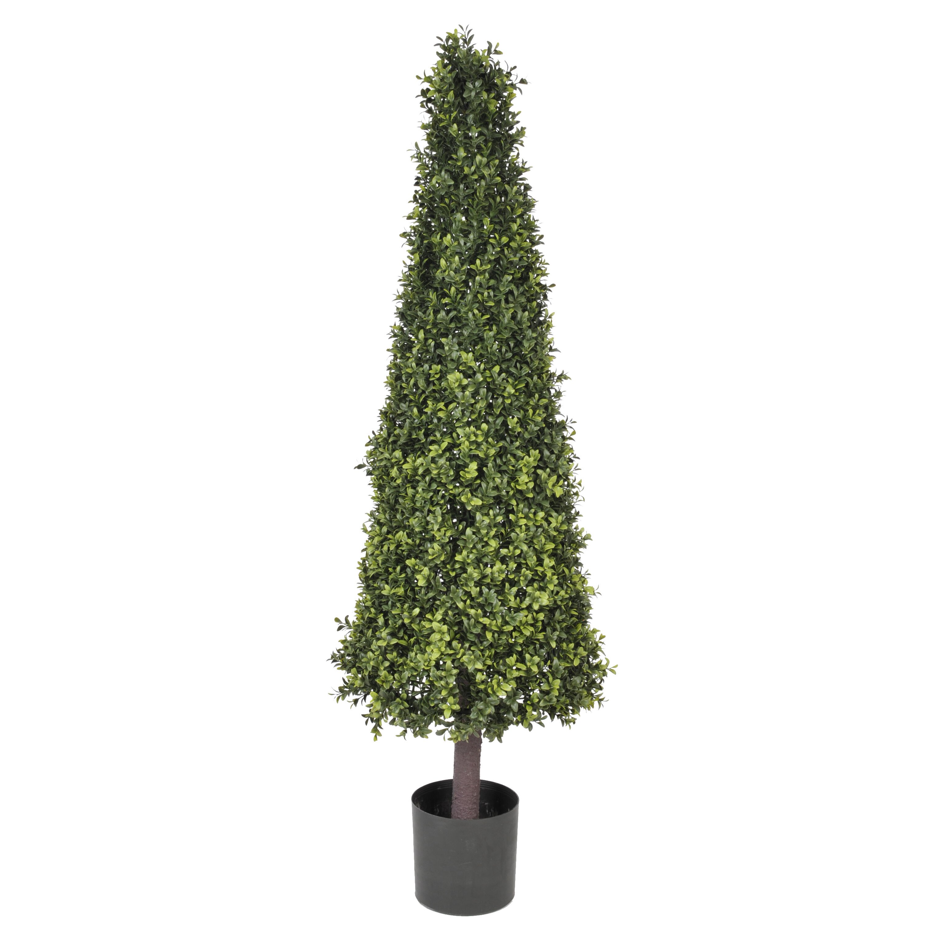 House of Silk Flowers Artificial Boxwood Cone Topiary in Planter ...