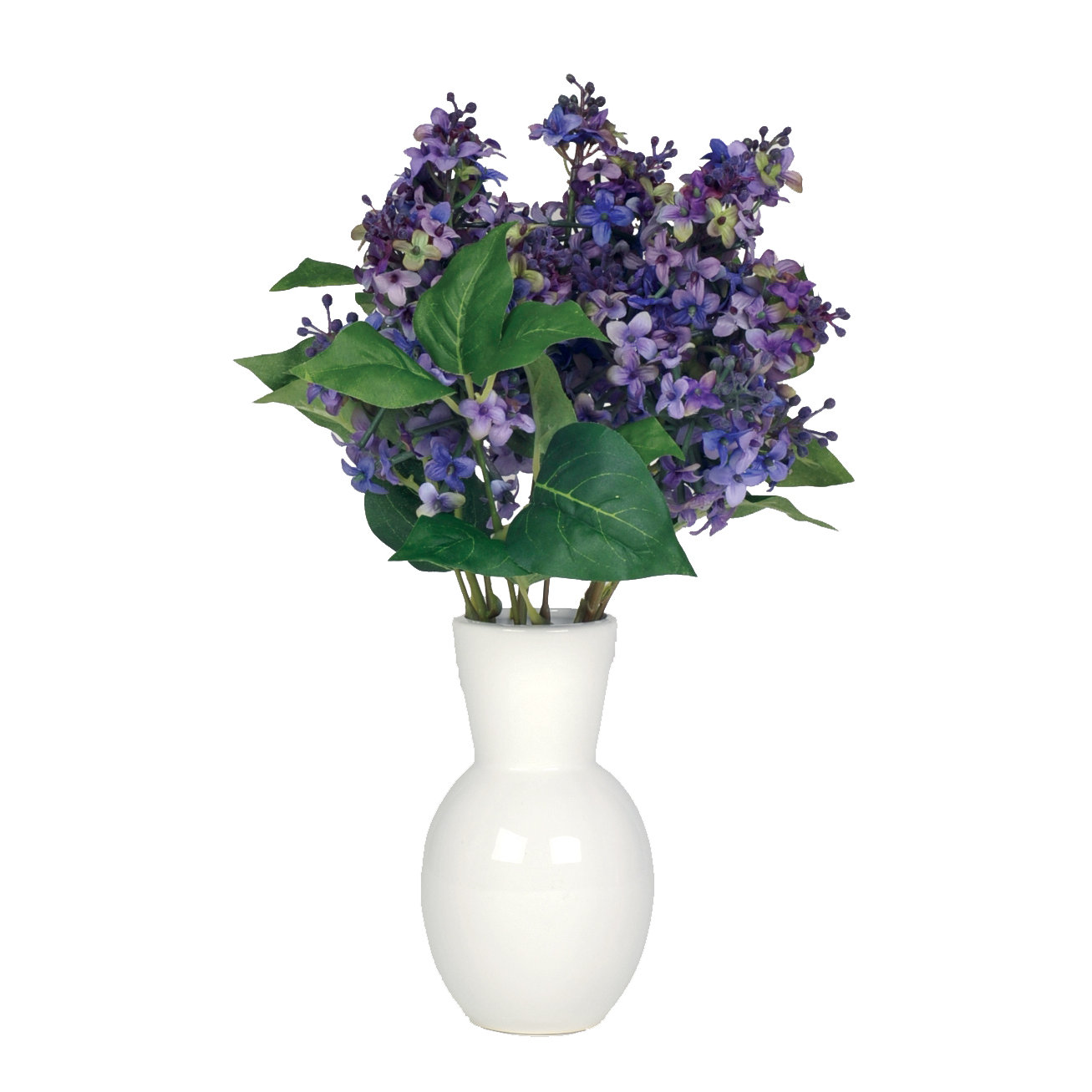 House of Silk Flowers Artificial Lilac in Ceramic Vase & Reviews Wayfair