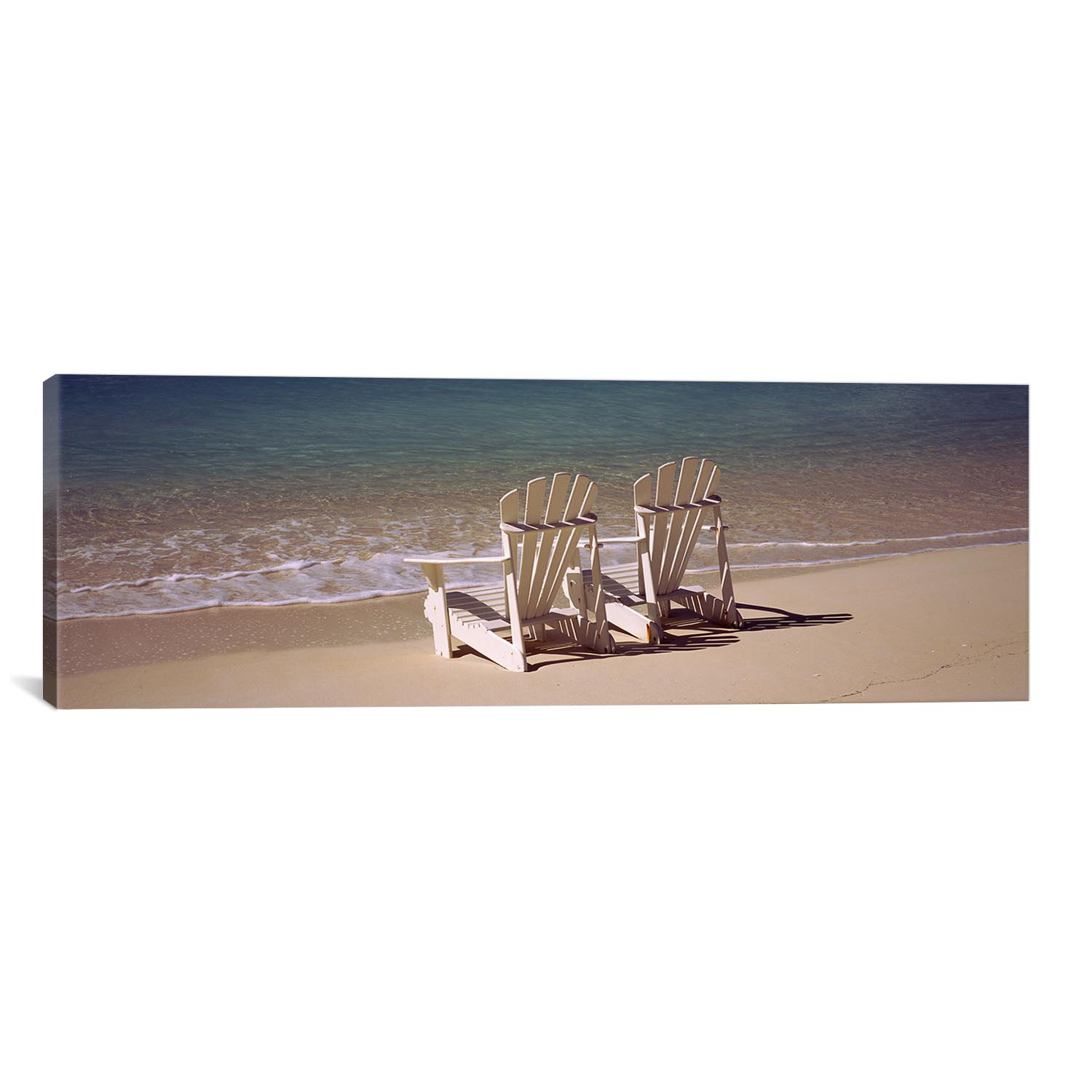 iCanvas Panoramic Adirondack Chair on the Beach, Bahamas 