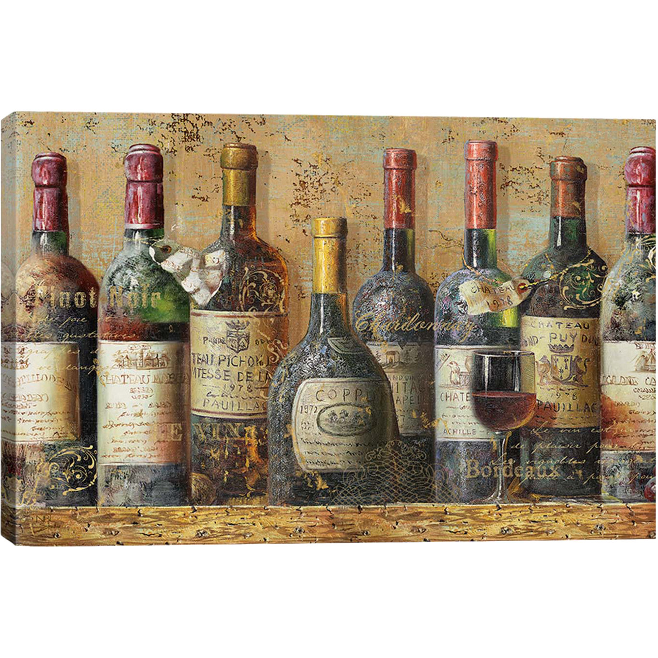iCanvas Wine Collection Painting Print on Canvas & Reviews Wayfair