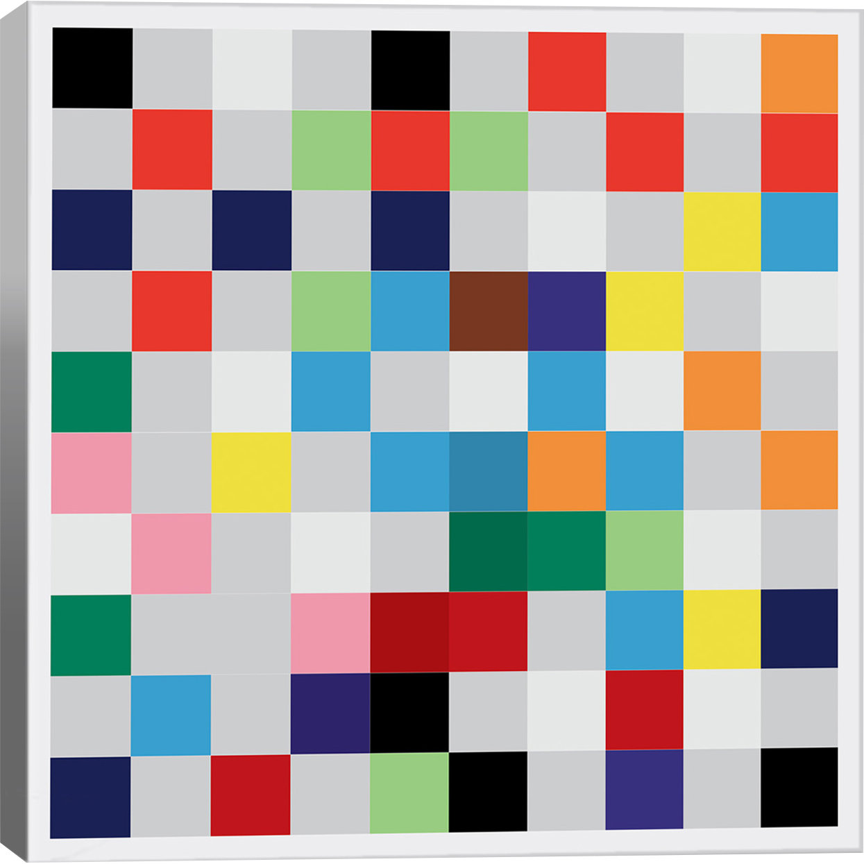 iCanvas Modern "Pixilated Tile Colorful Square Pattern" Graphic Art on
