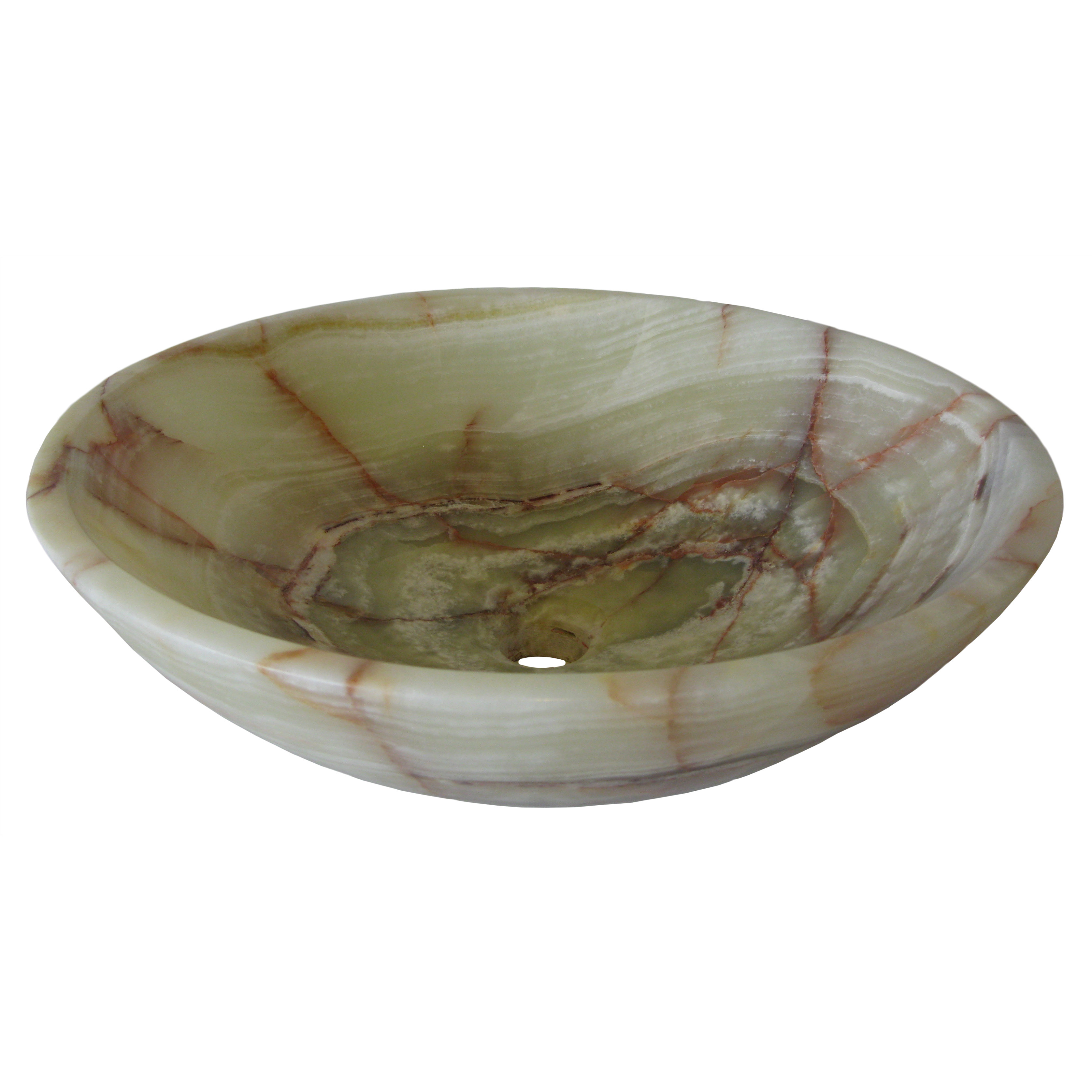 Novatto Green Onyx Stone Vessel Bathroom Sink & Reviews Wayfair