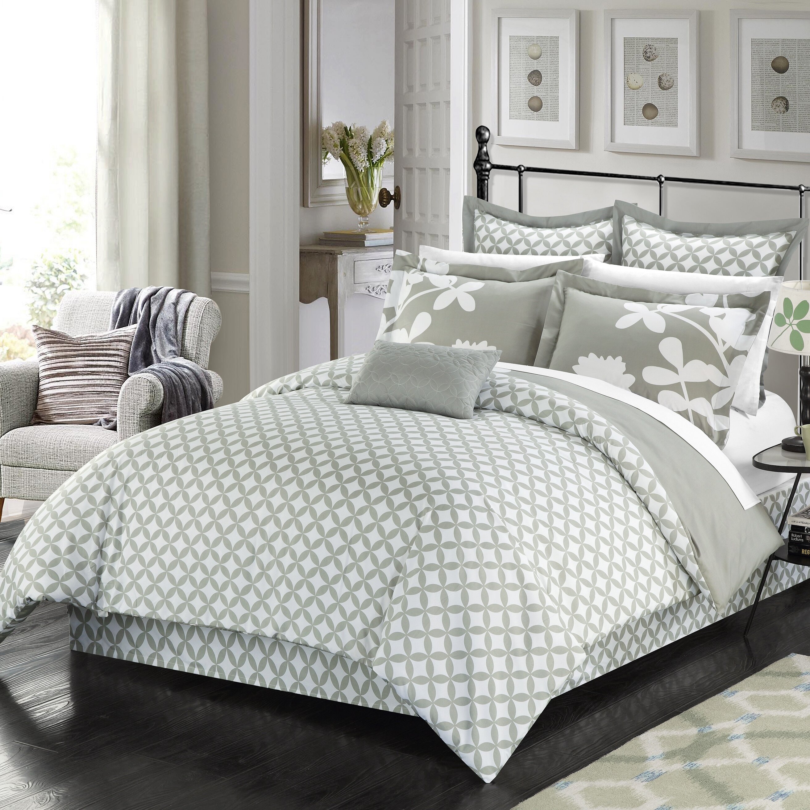 Chic Home Iris 7 Piece Reversible Comforter Set & Reviews | Wayfair