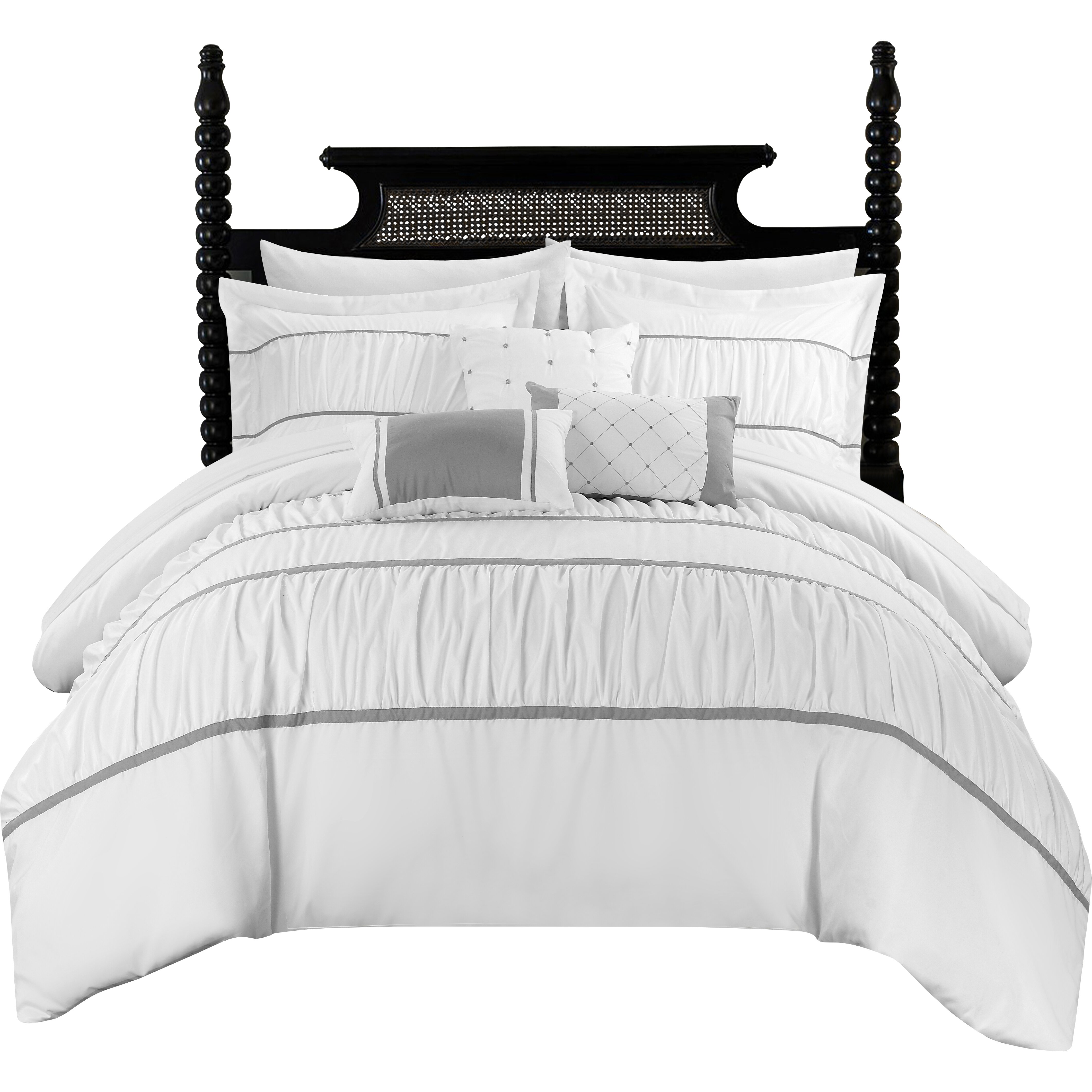 chic home cheryl 10 piece complete bedding set with sheets blac