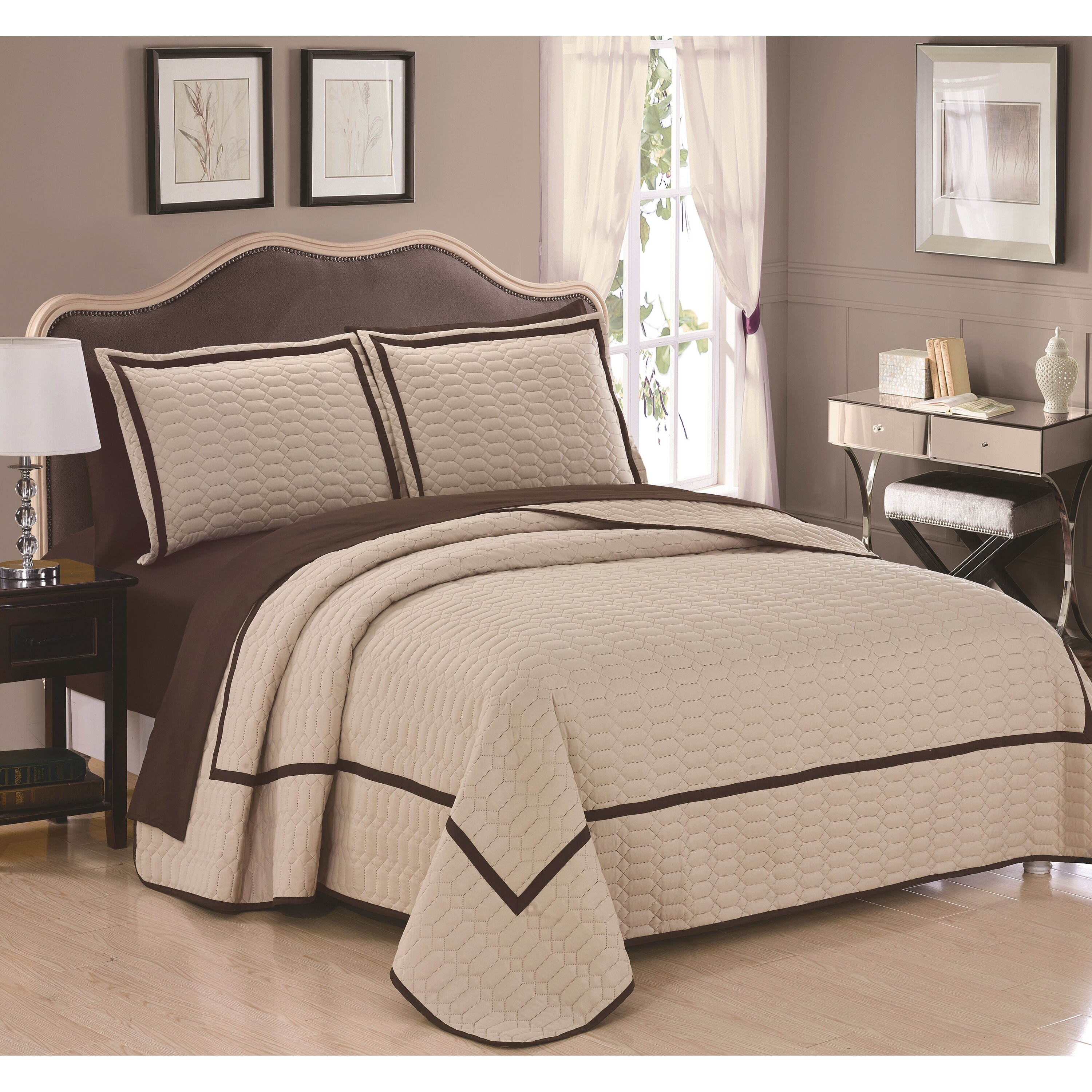 chic home birmingham quilt set beig