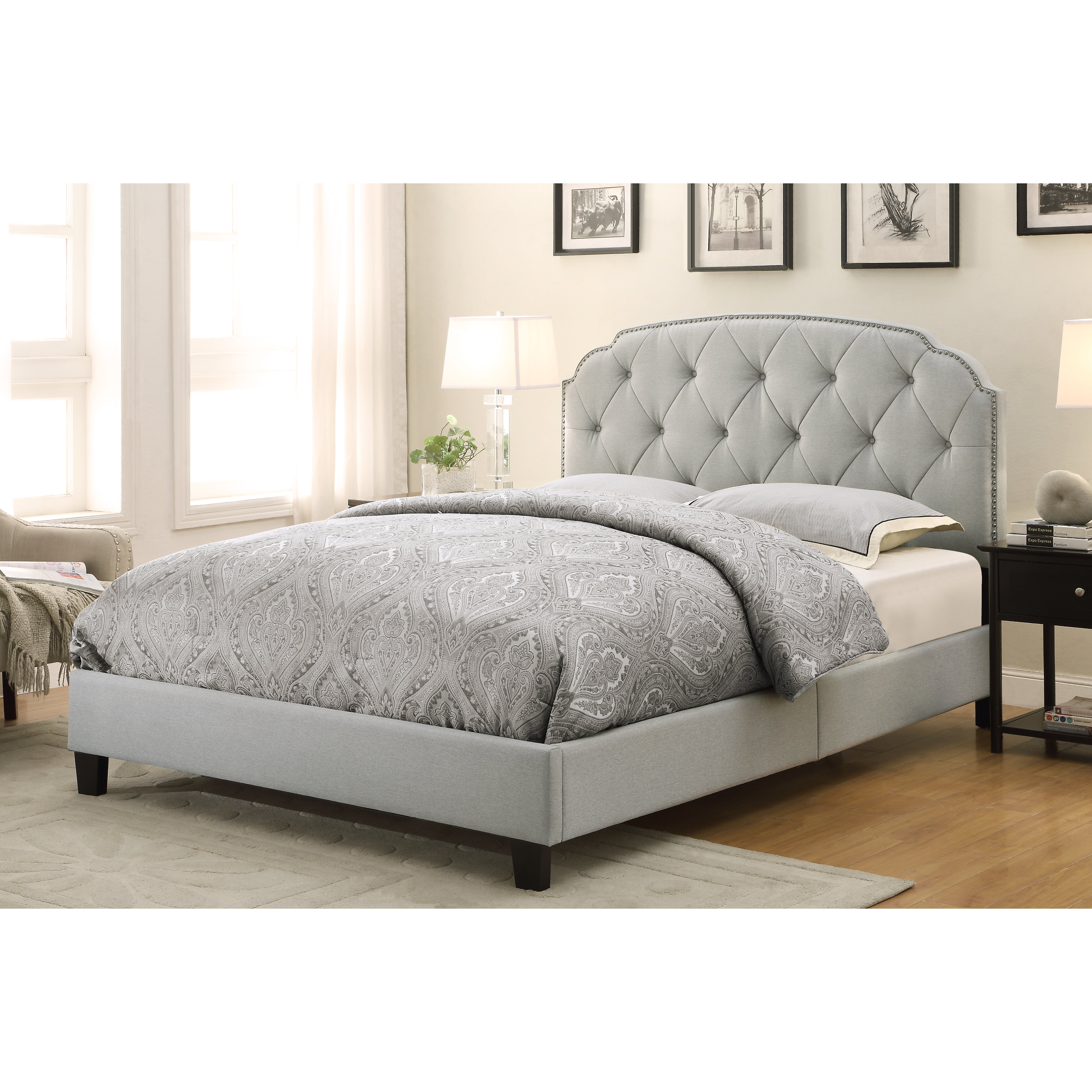 Charlton Home Queen Upholstered Panel Bed & Reviews | Wayfair