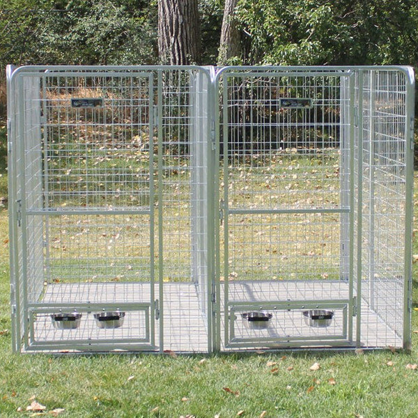 K9 Kennel 2 Dog Galvanized Steel Yard Kennel & Reviews Wayfair