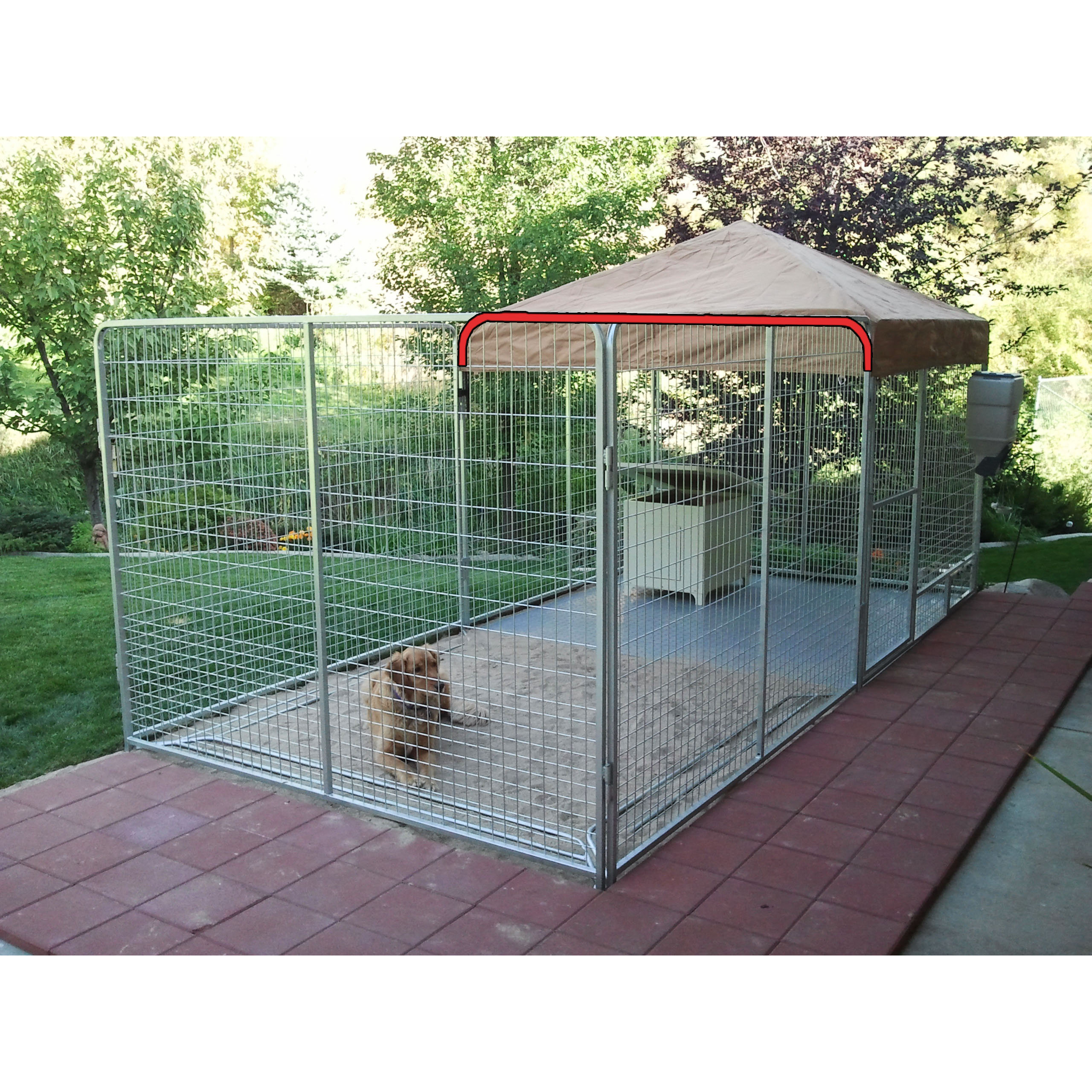 K9 Kennel Single Yard Kennel Roof Support Bar & Reviews Wayfair