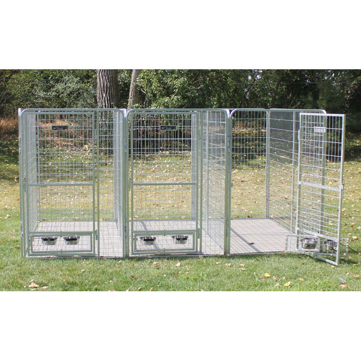 K9 Kennel 3 Dog Galvanized Steel Yard Kennel & Reviews Wayfair