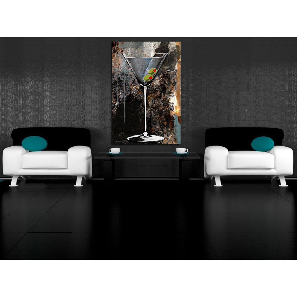 Maxwell Dickson 'Martini Glass' Bar Painting Print on Wrapped Canvas