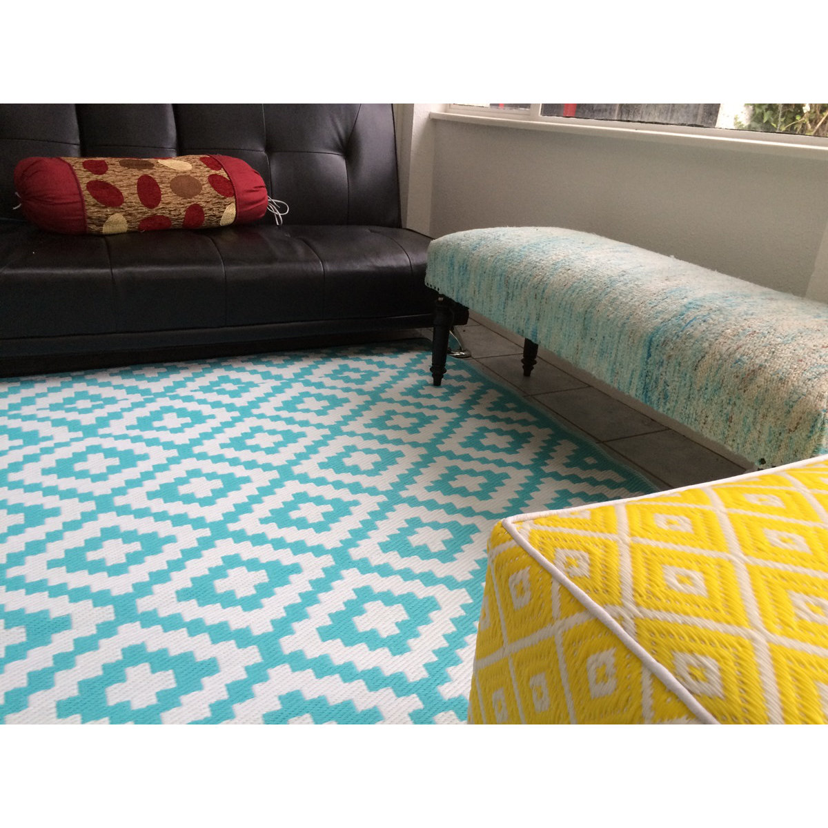 Green Decore Nirvana Blue/White Indoor/Outdoor Area Rug & Reviews