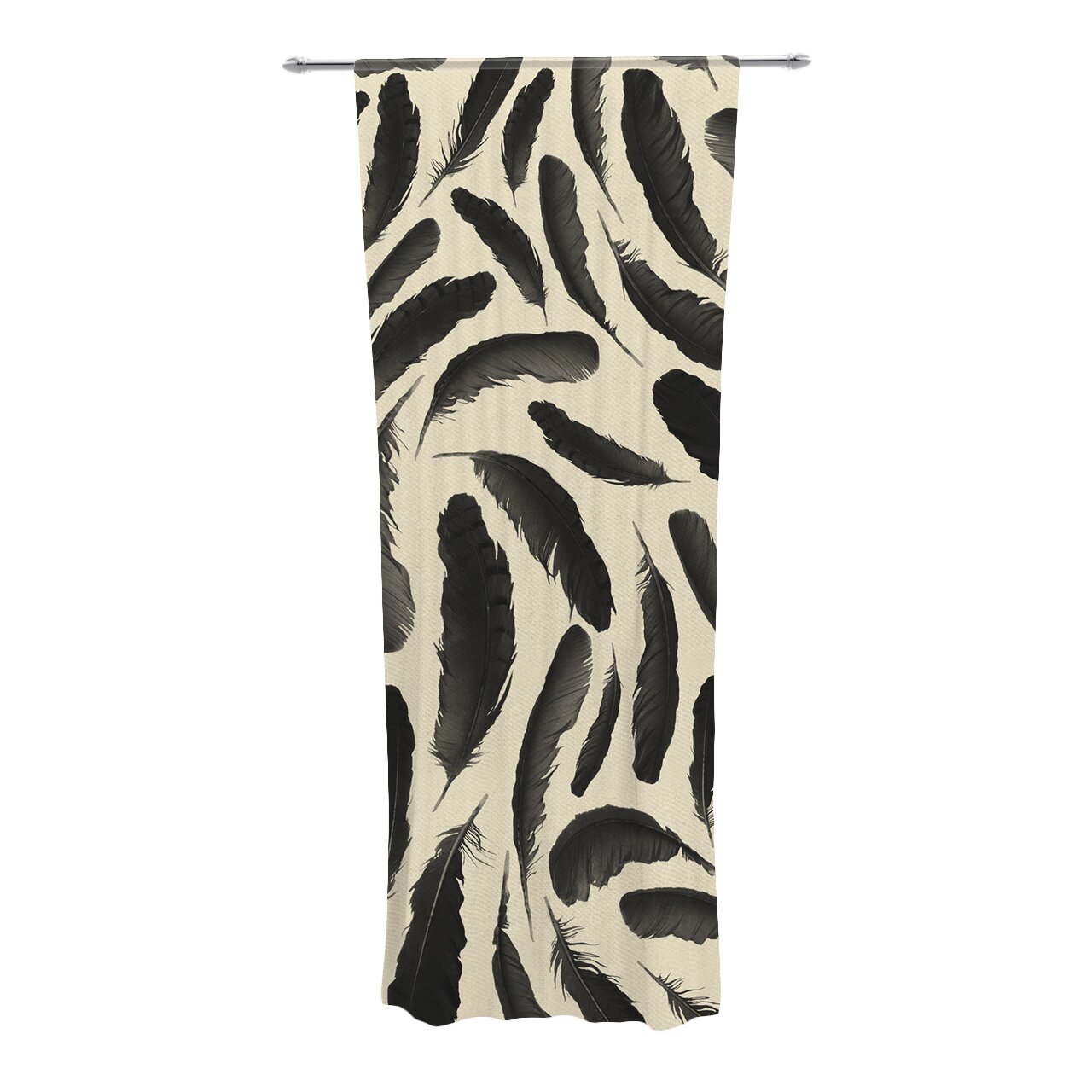 KESS InHouse Feather Pattern Curtain Panels | Wayfair