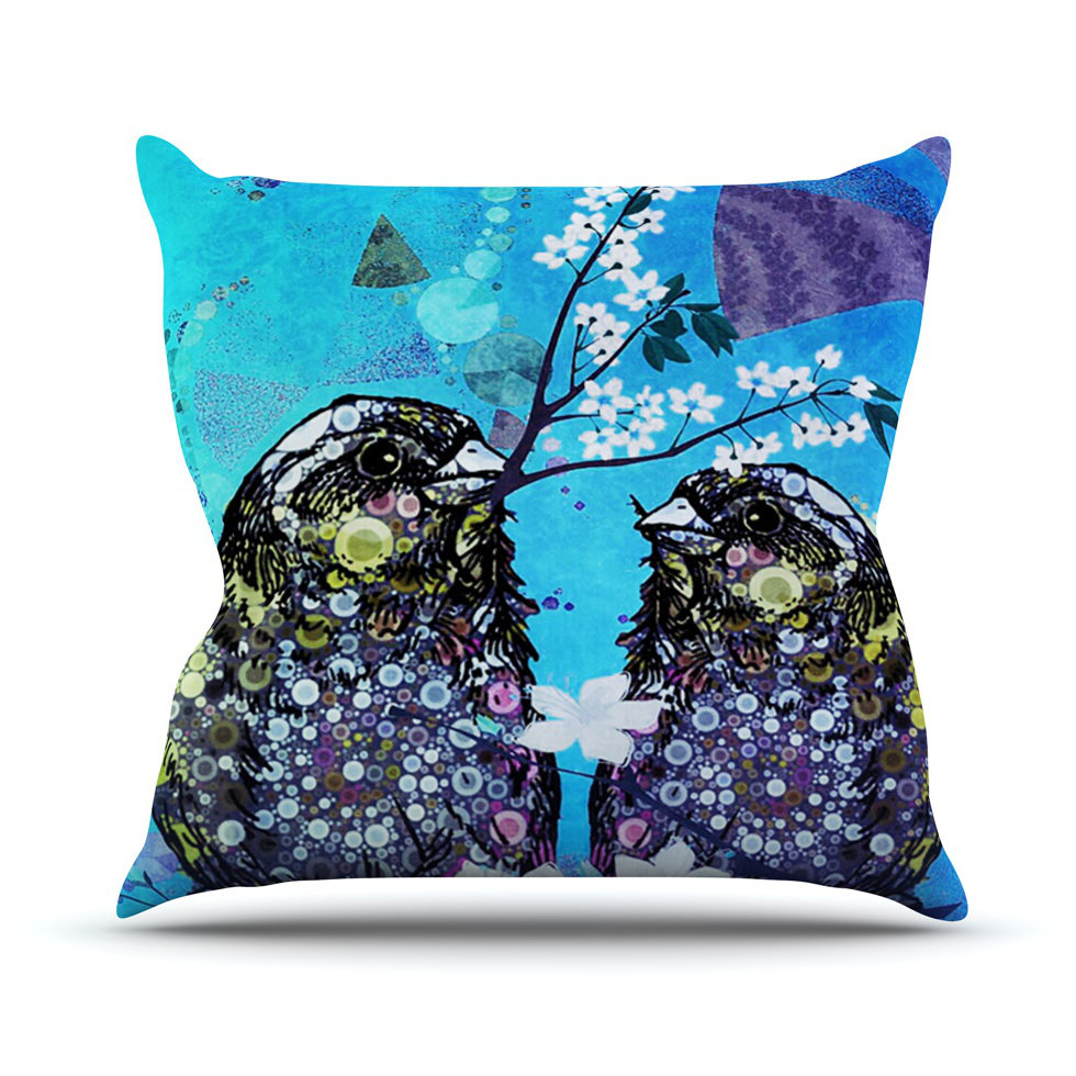 KESS InHouse Birds In Love by alyZen Moonshadow Throw Pillow Wayfair