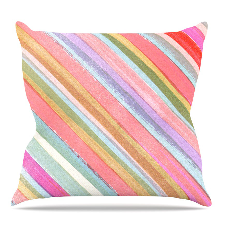 KESS InHouse Pastel Stripes Throw Pillow Wayfair