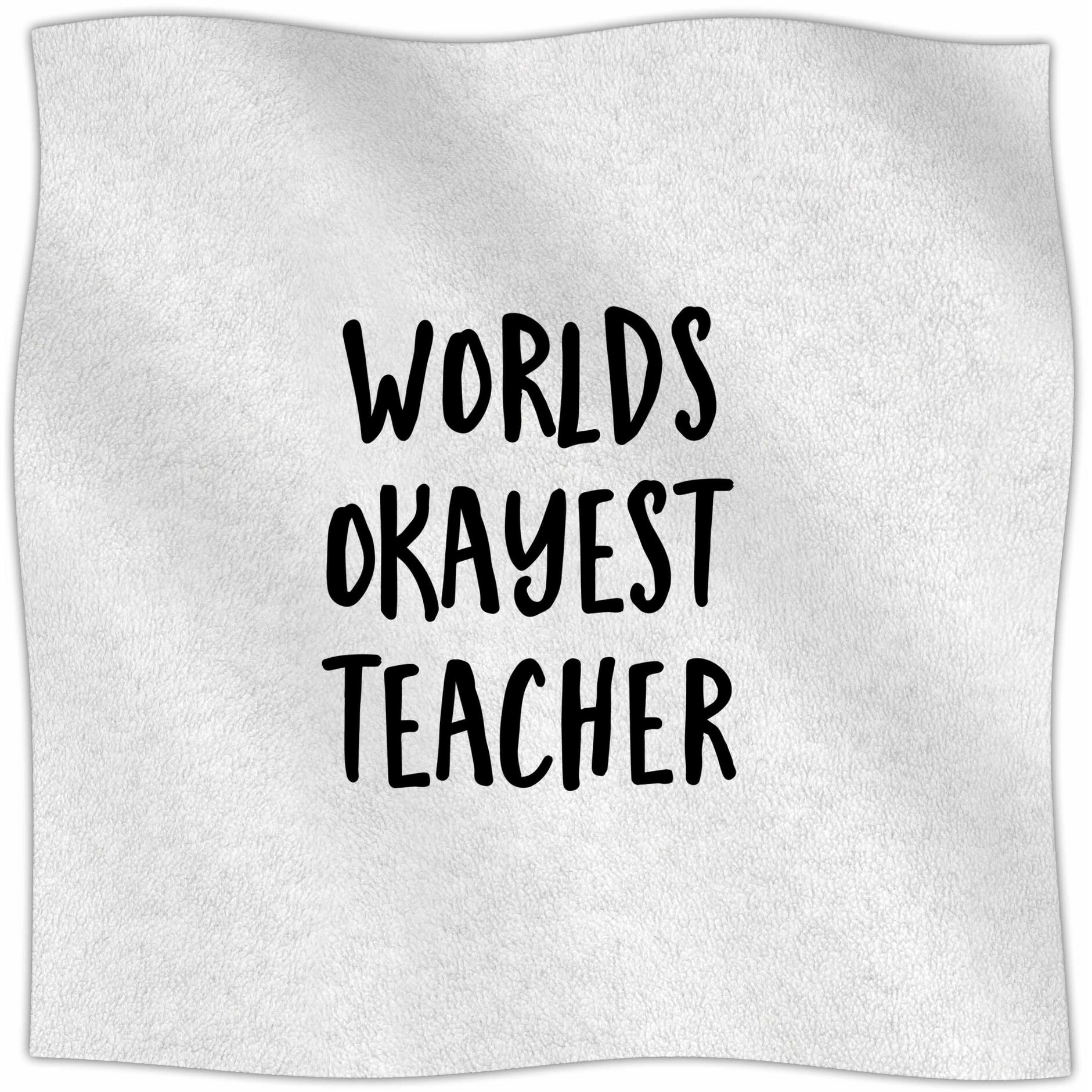 KESS InHouse Worlds Okayest Teacher Fleece Throw Blanket | Wayfair