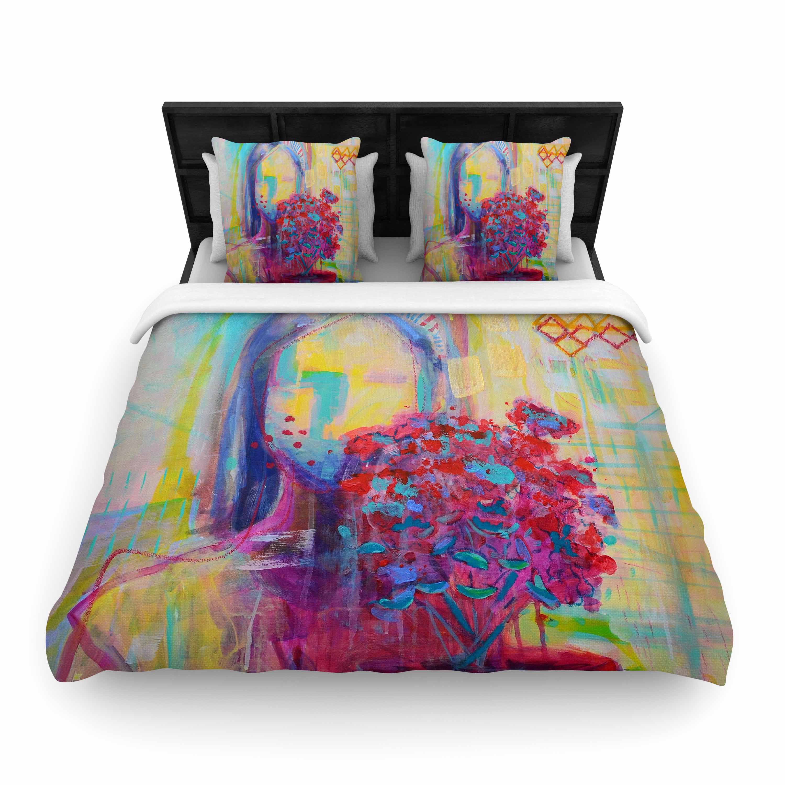 KESS InHouse Girl With Plants III Woven Duvet Cover Wayfair