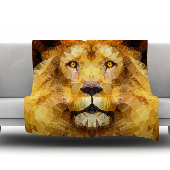 KESS InHouse Lion King by Ancello Fleece Throw Blanket Wayfair
