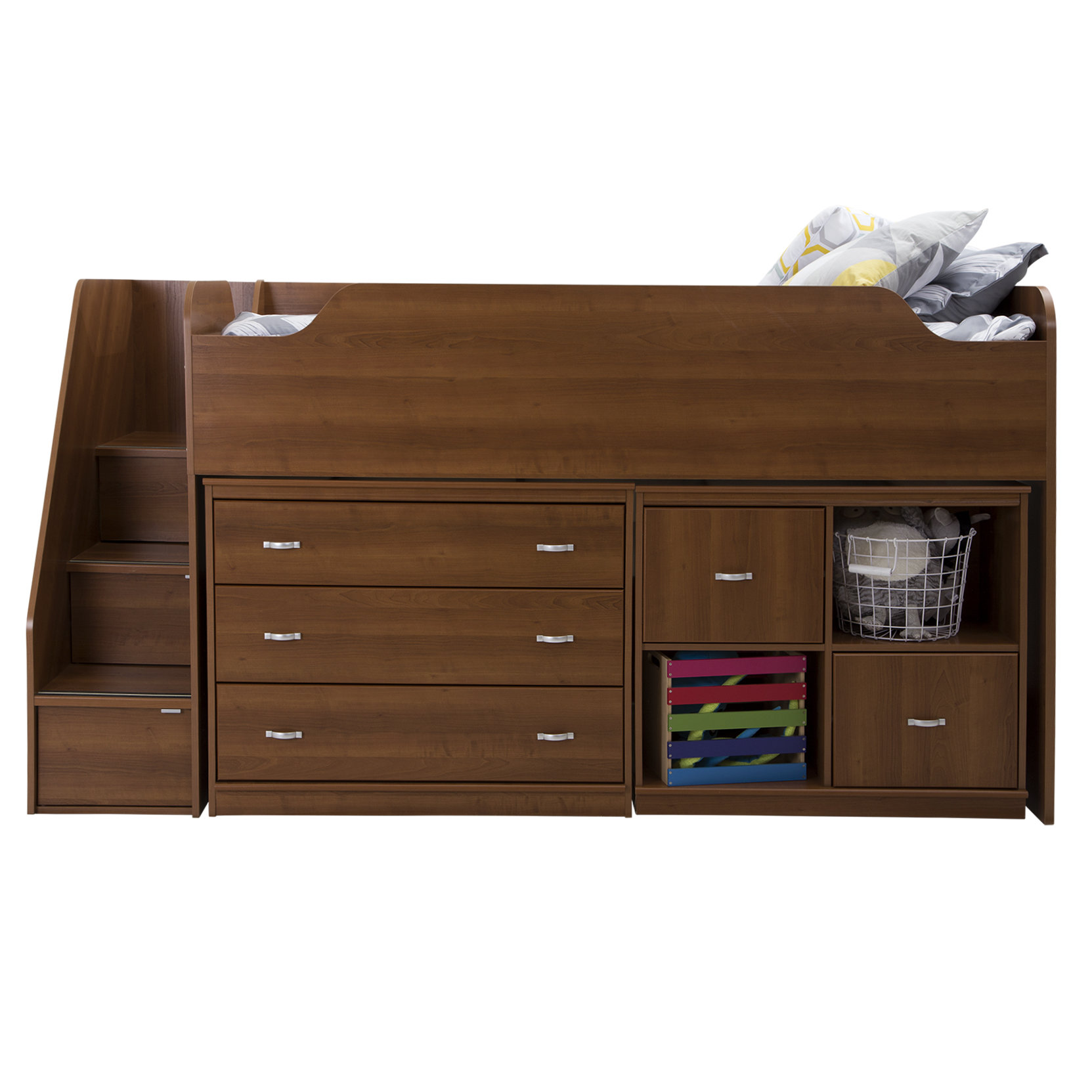 South Shore Mobby Twin Loft Bed with Storage Wayfair