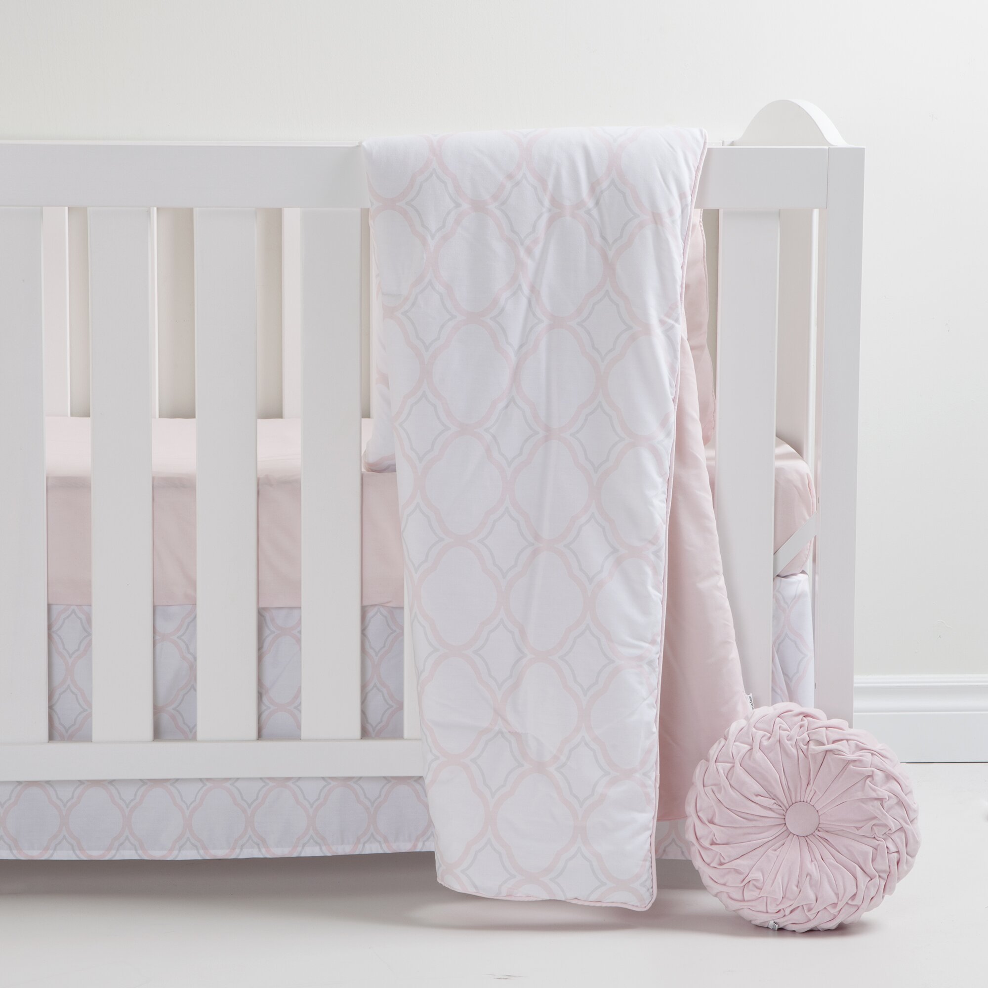 South Shore Pink 4 Piece Crib Bedding Set & Reviews | Wayfair