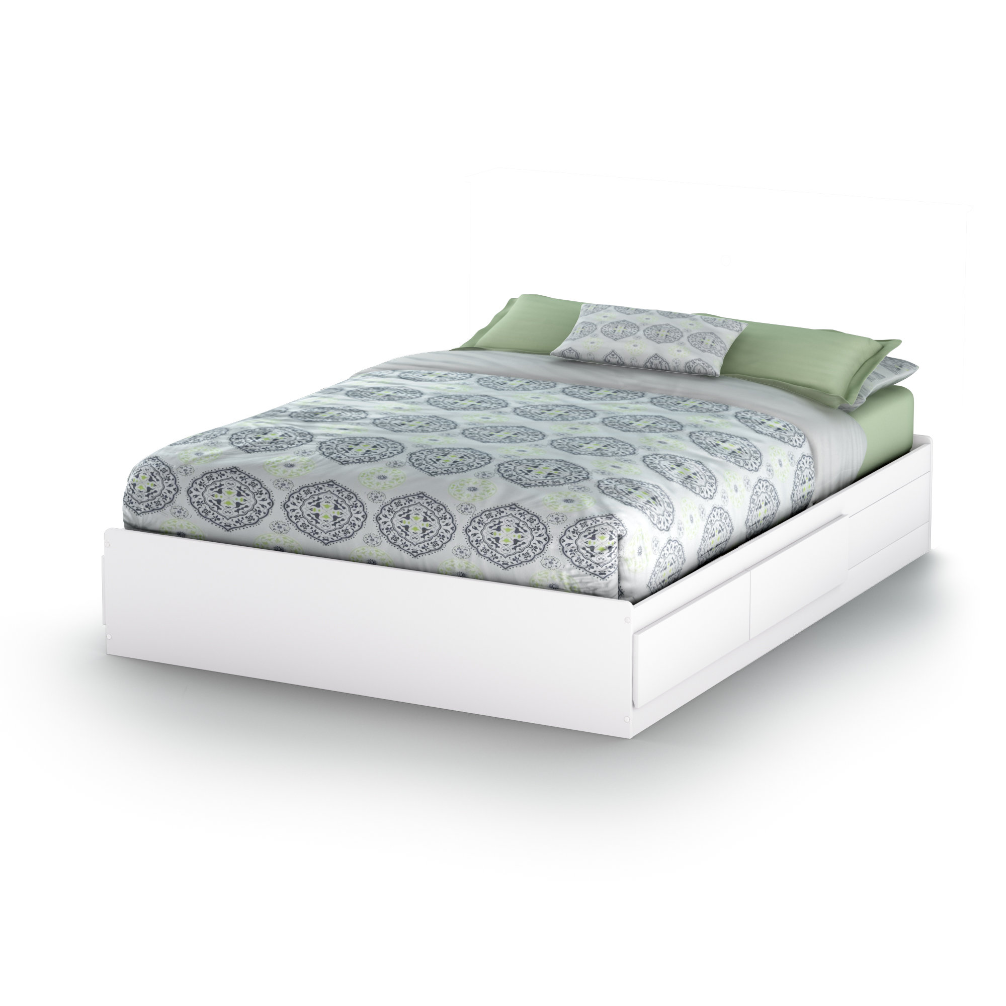 South Shore Vito Queen Storage Bed White South Shore Vito Queen Storage Bed White