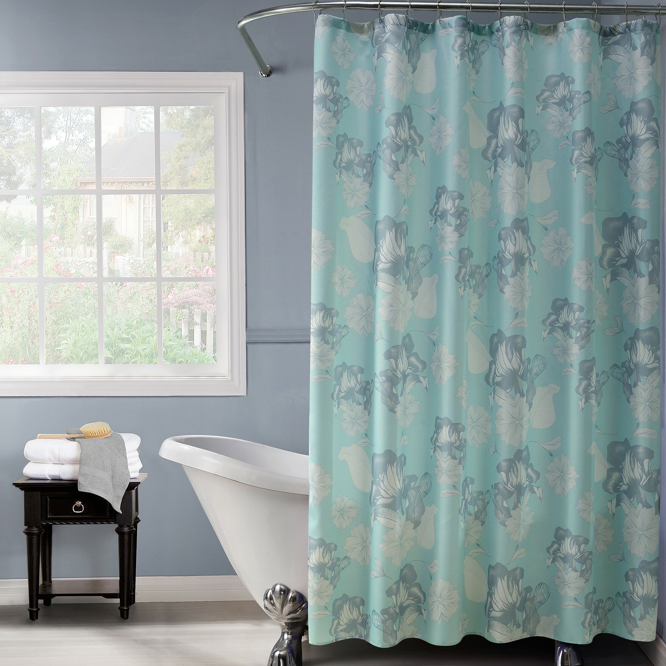 Dainty Home Floral Shower Curtain | Wayfair