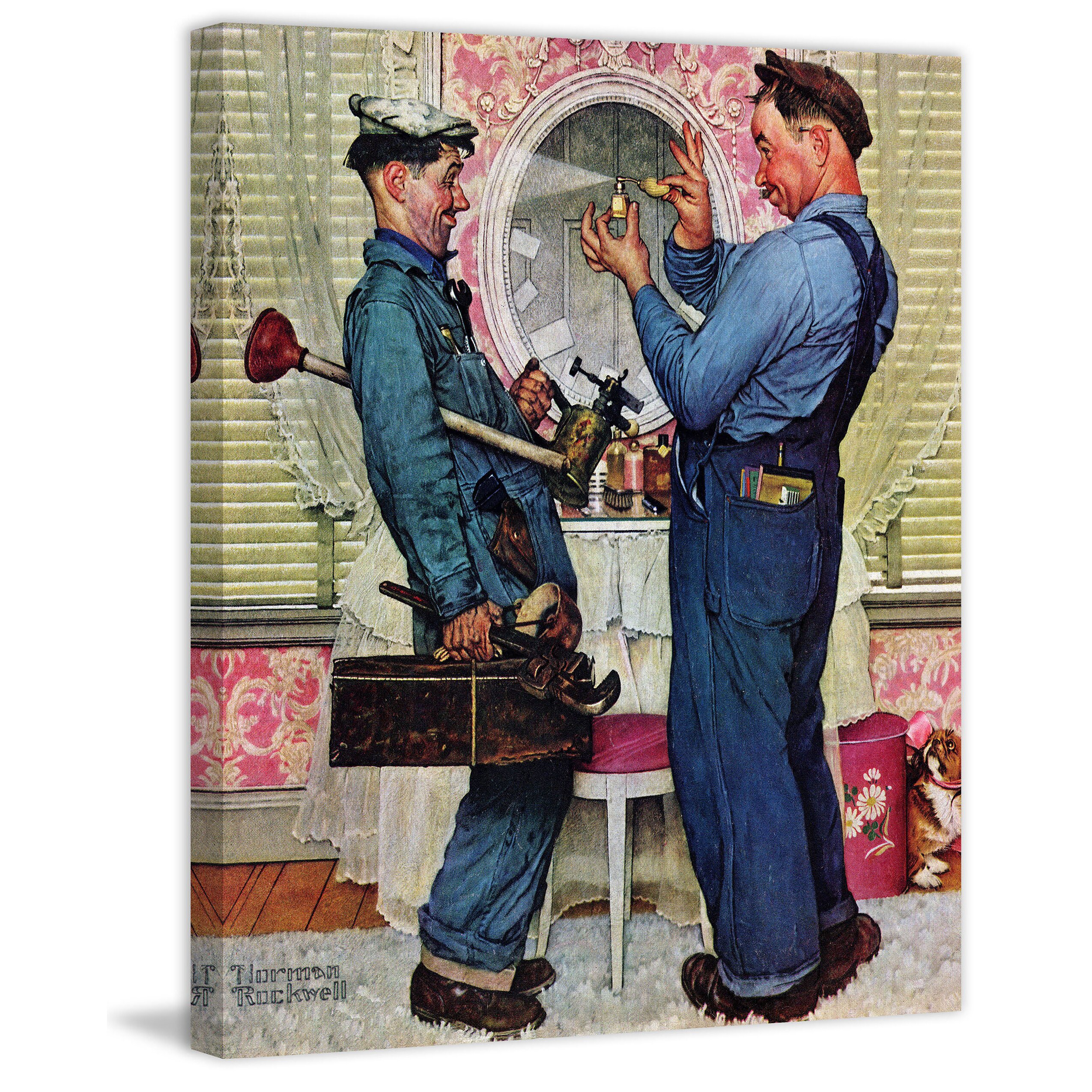 Marmont Hill Plumbers by Norman Rockwell Painting Print on Wrapped ...