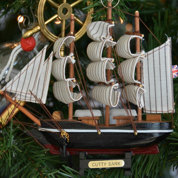 Handcrafted Nautical Decor Cutty Sark Model Ship Christmas Tree ...