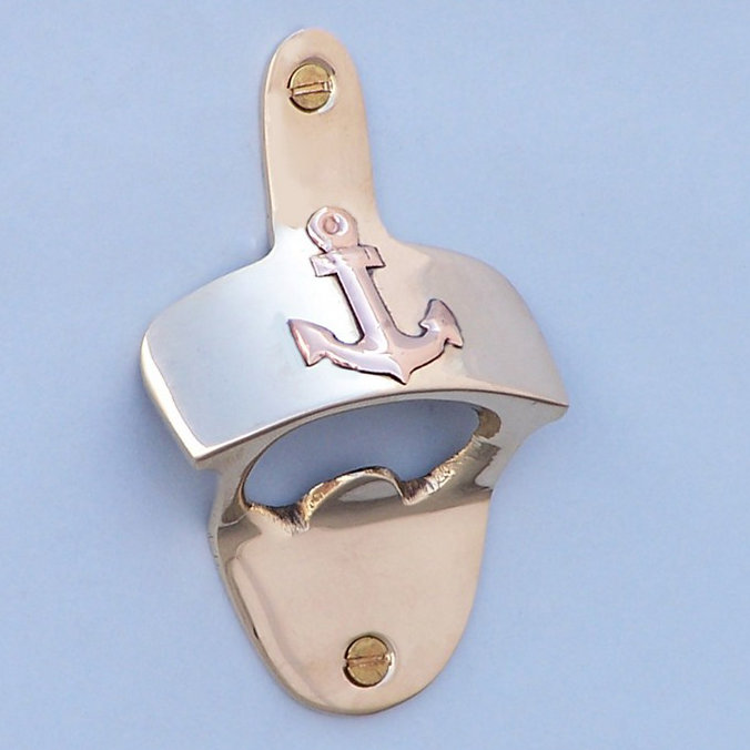 Handcrafted Nautical Decor Anchor 3" Wall Mounted Bottle Opener