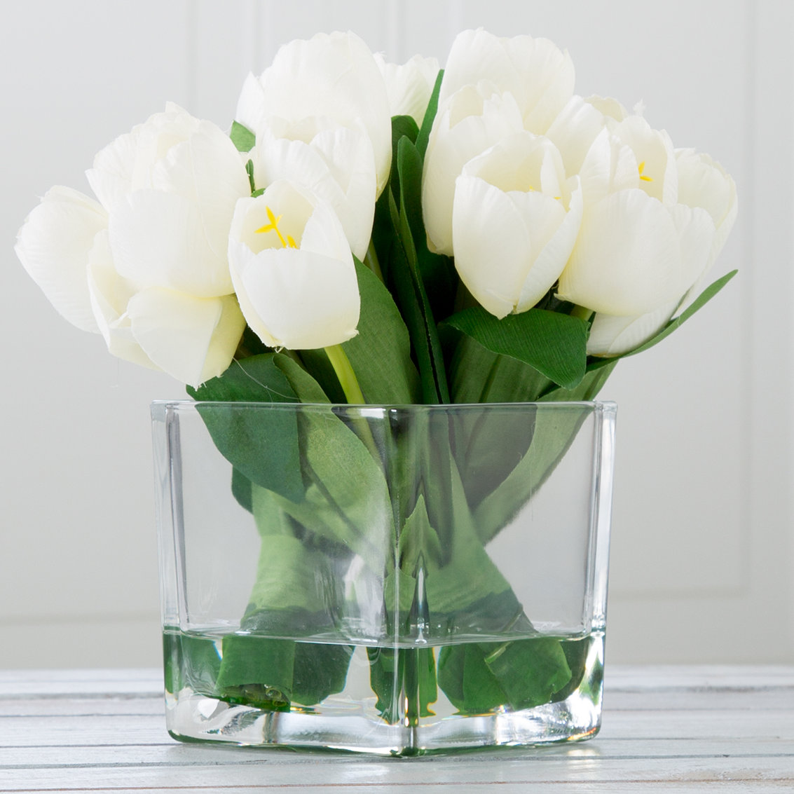 Pure Garden Tulip Arrangement in Glass Vase & Reviews | Wayfair