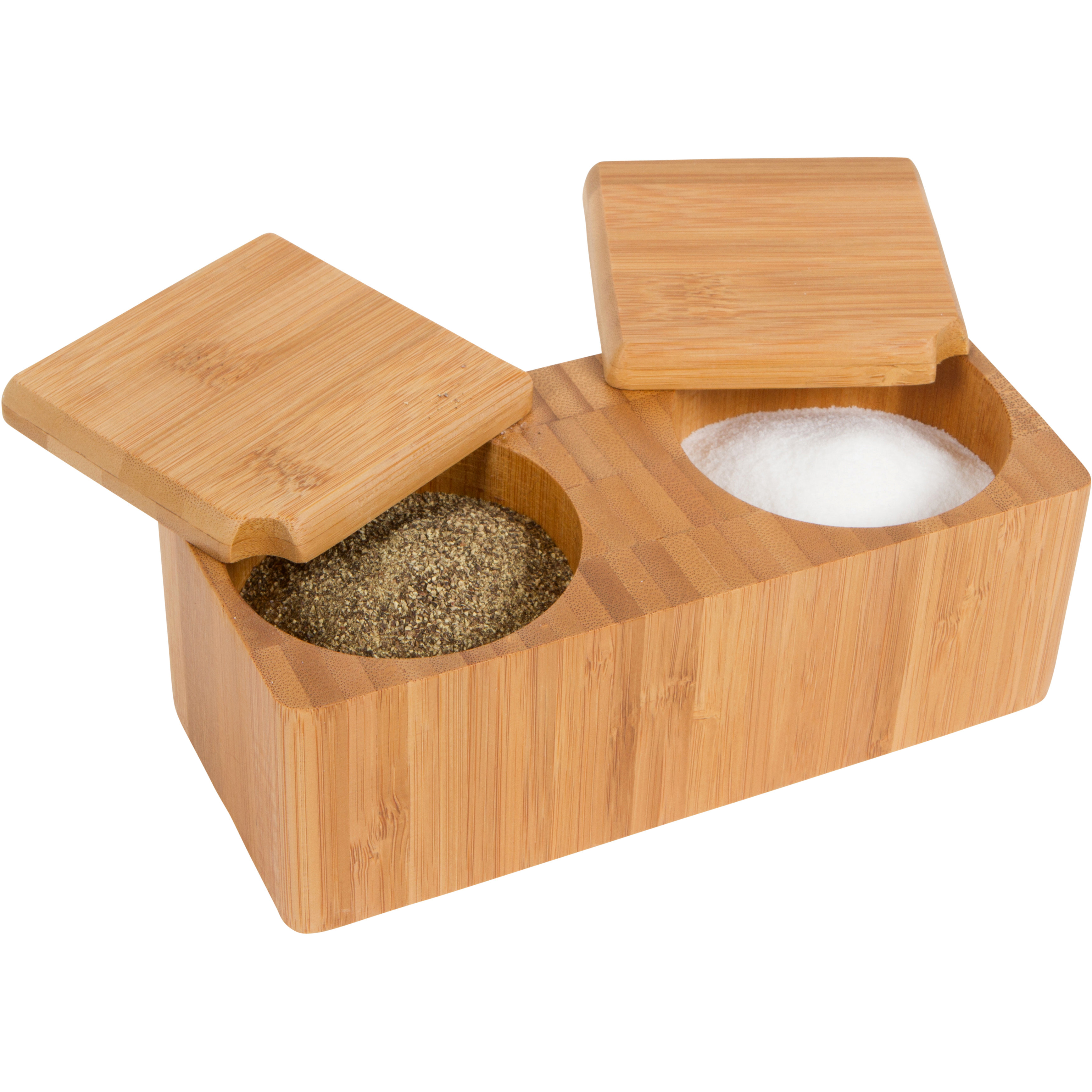 Trademark Innovations Bamboo Salt & Pepper Box & Reviews Wayfair