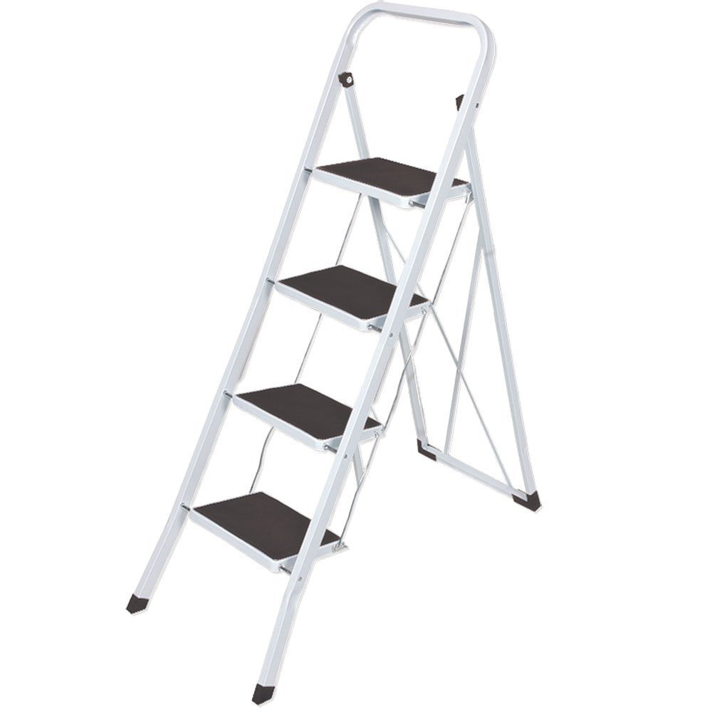 Above Edge Inc. 4 Step Aluminum Folding Lightweight Step Stool With 300 Lb. Load Capacity AE2067 