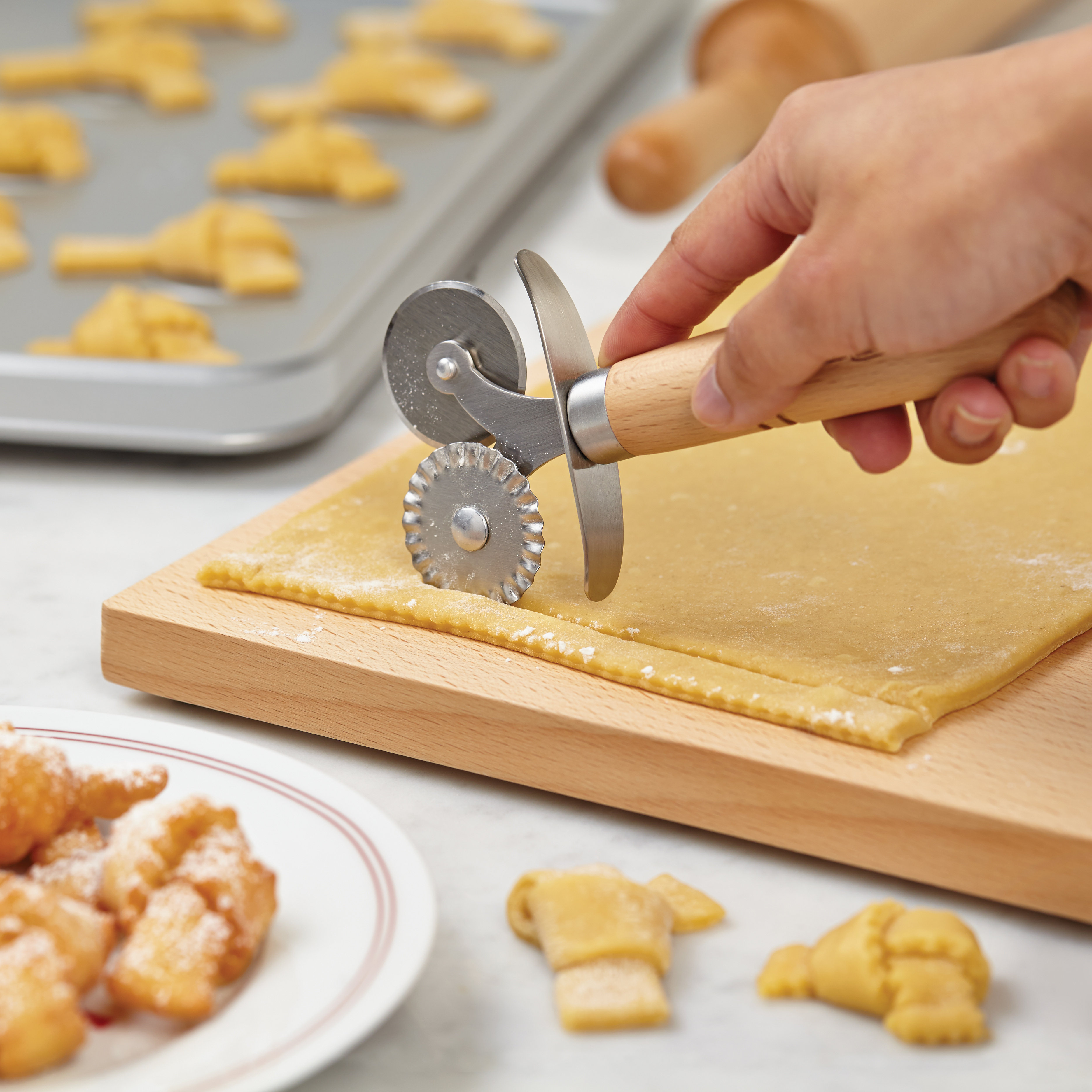 Cake Boss Beechwood Double Pastry Wheel & Reviews Wayfair