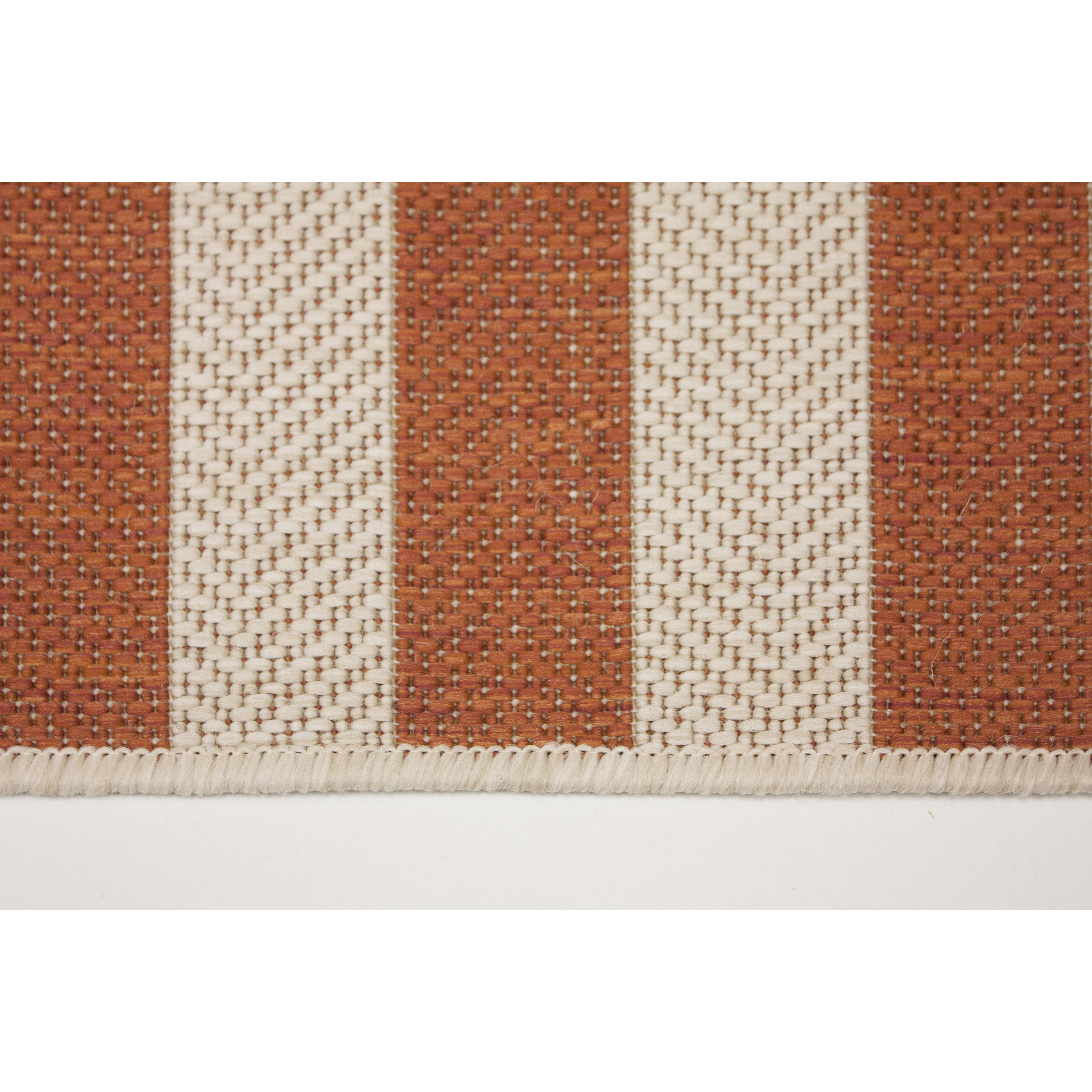Kalora Coast Stripes Flatweave Cream/Orange Indoor/Outdoor Area Rug Wayfair