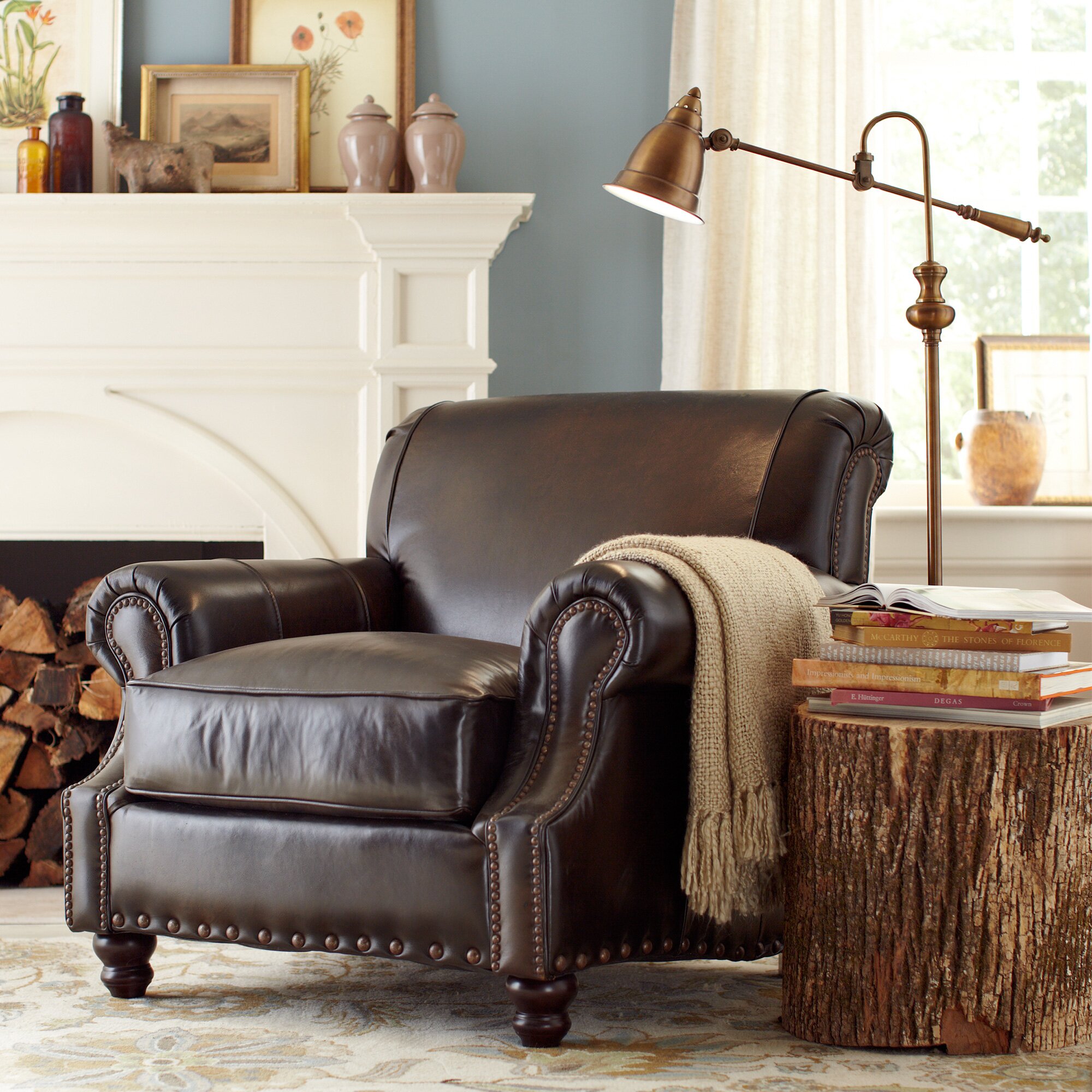 Lane leather club chair